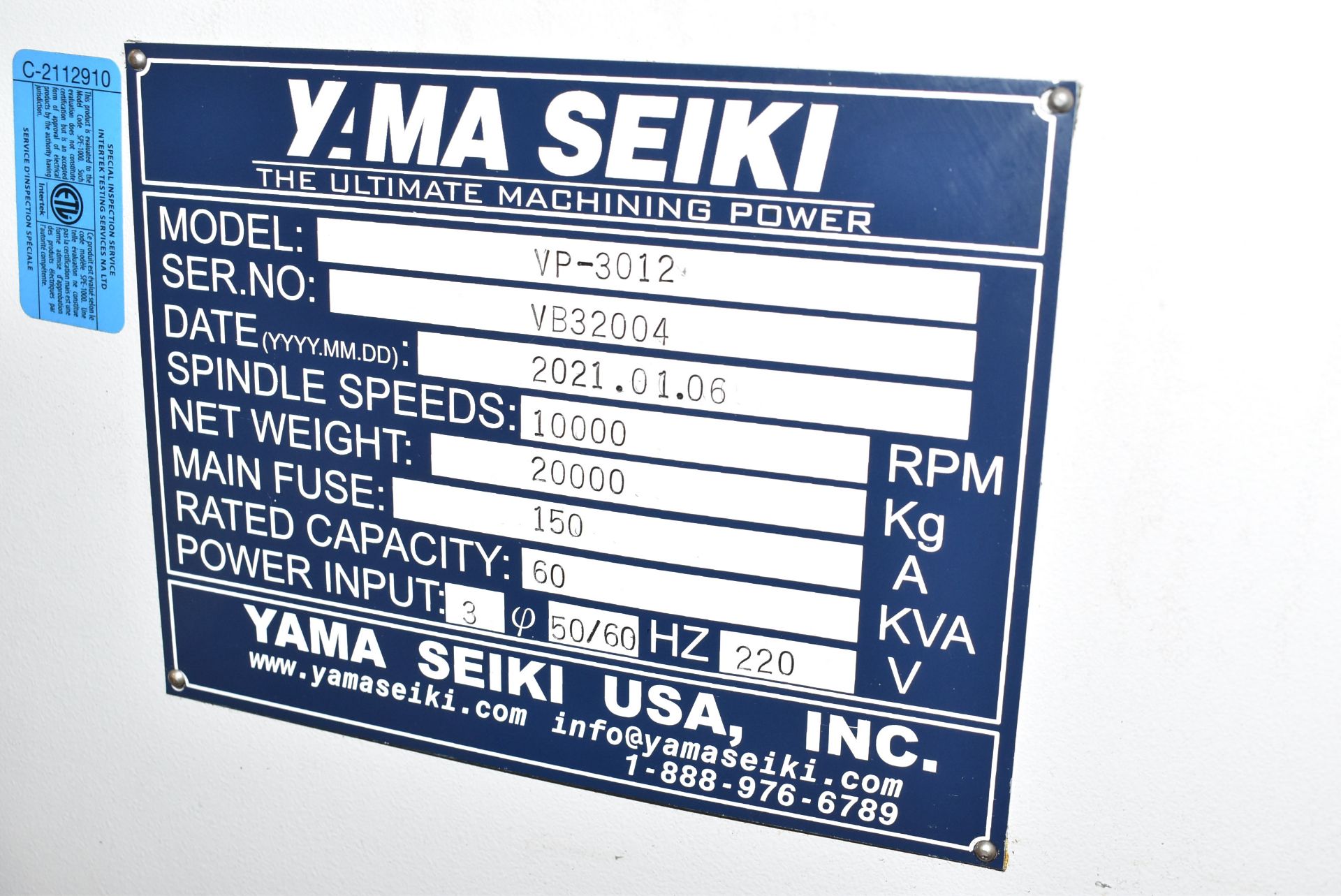 YAMA SEIKI AWEA (2021) VP-3012 HIGH-SPEED CNC BRIDGE-TYPE VERTICAL MACHINING CENTER WITH FANUC - Image 13 of 23