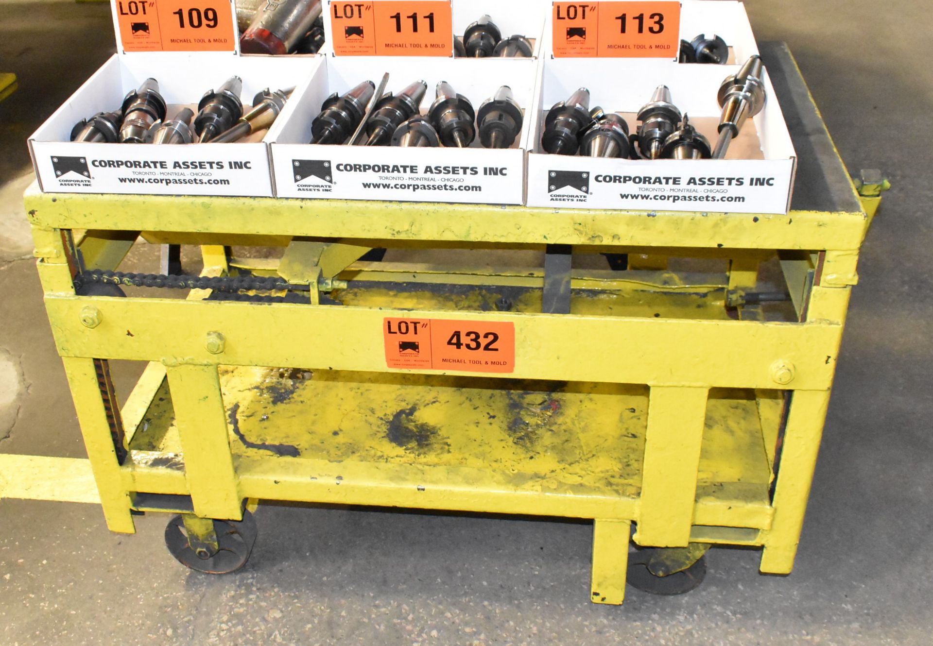 ROLLING ADJUSTABLE SHOP CART, S/N N/A