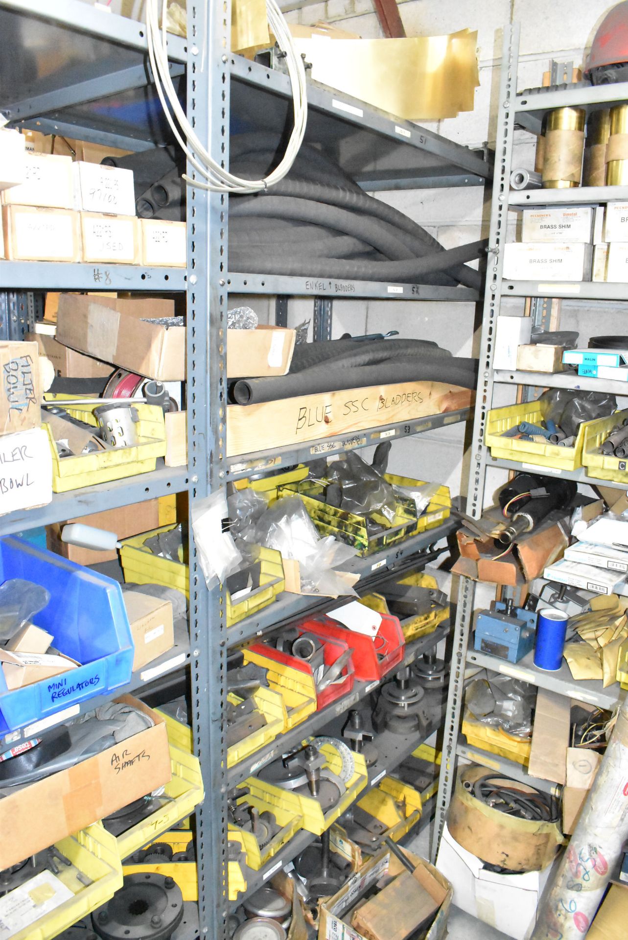 LOT/ (6) SECTIONS OF STEEL SHELVING WITH CONTENTS - INCLUDING NP-3 SPARE PARTS, DYNARIC SPARE PARTS, - Image 21 of 46