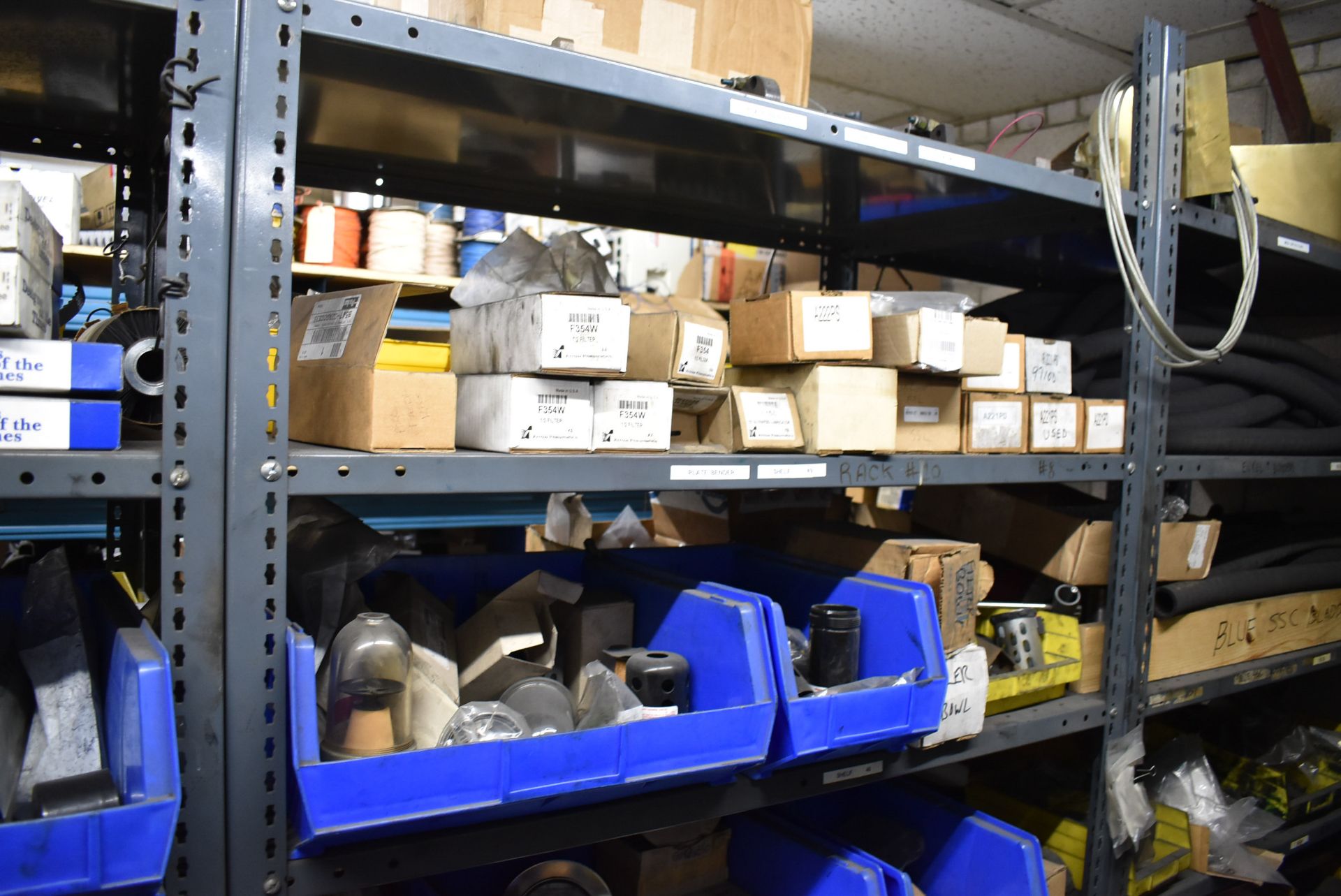 LOT/ (6) SECTIONS OF STEEL SHELVING WITH CONTENTS - INCLUDING NP-3 SPARE PARTS, DYNARIC SPARE PARTS, - Image 17 of 46