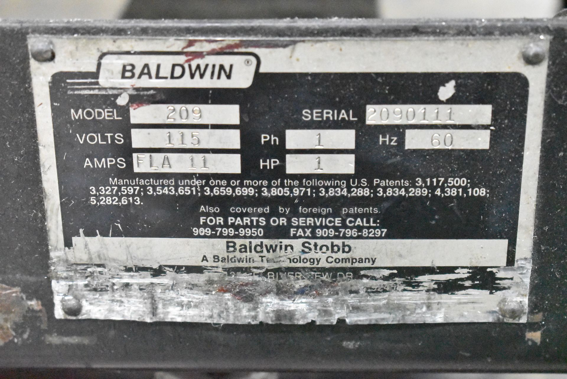 BALDWIN STOBB MODEL 209 COUNT-O-VEYOR 19" MOTORIZED STACKING CONVEYORS WITH ELECTRONIC COUNT SYSTEM, - Image 5 of 5