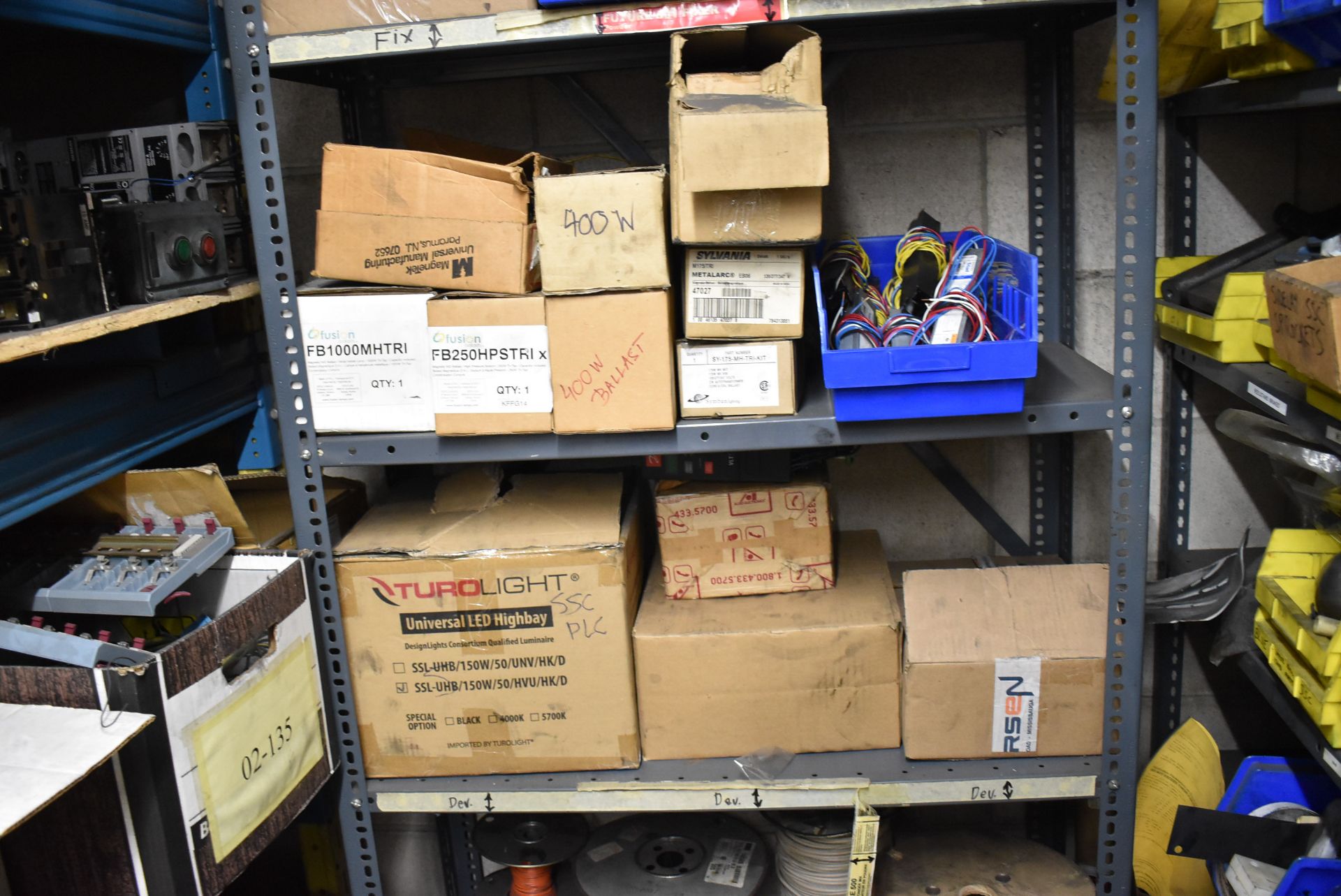 LOT/ (2) SECTIONS OF PALLET RACK & STEEL SHELF WITH CONTENTS - INCLUDING HYDRAULIC HOSES, - Image 13 of 21