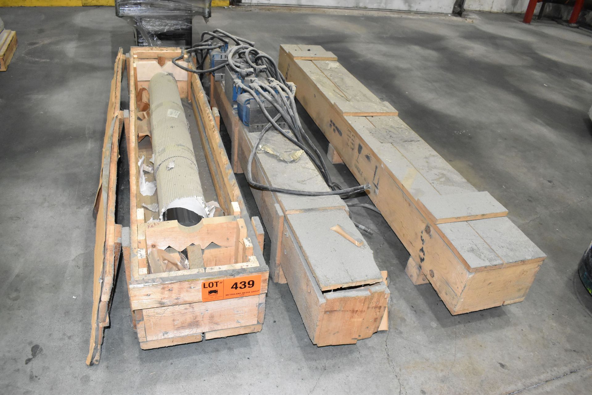 LOT/ (3) PRESS ROLLS WITH SPARE PARTS