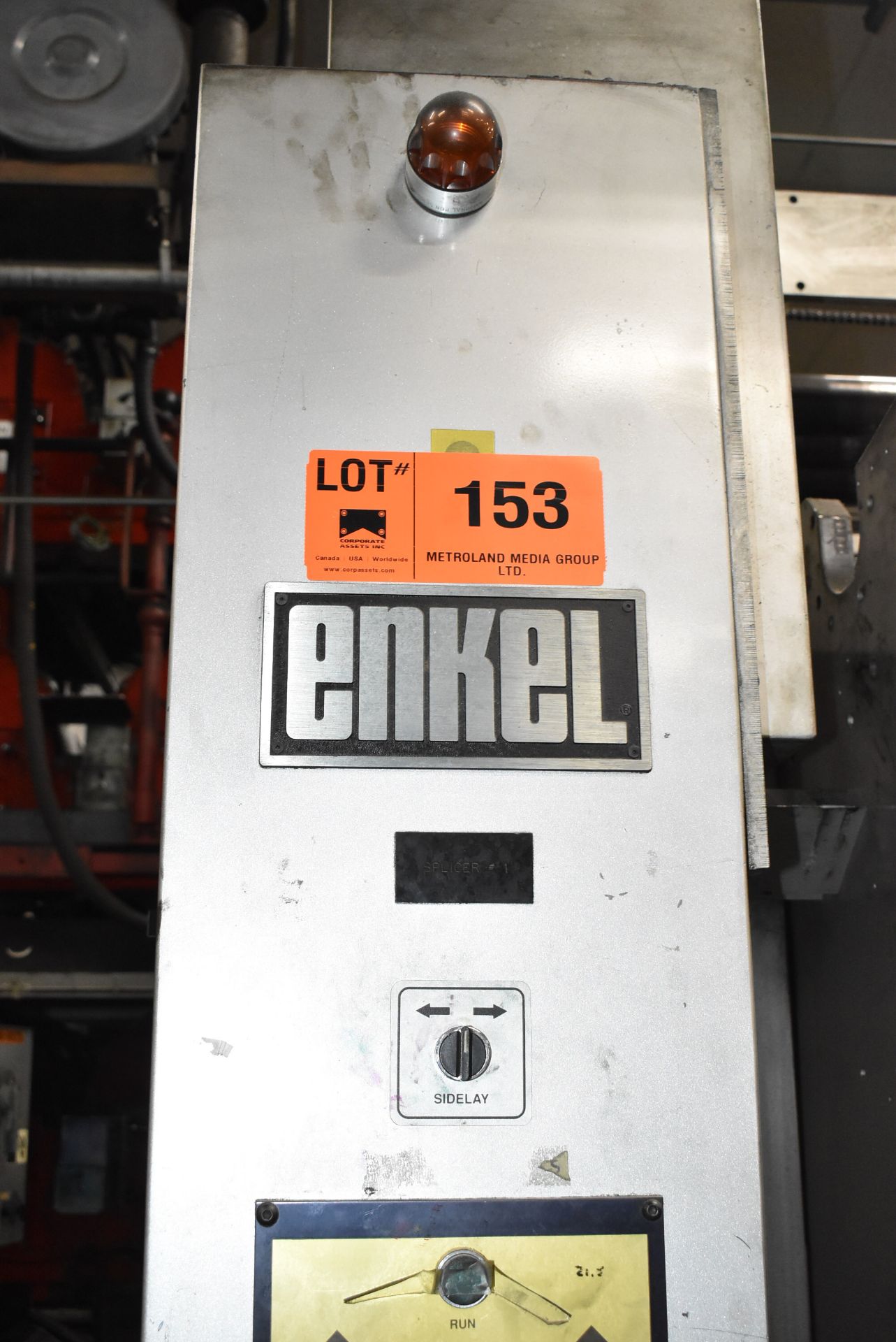 ENKEL AUTOMATIC SPLICER WITH OVERHEAD GANTRY, S/N: N/A (CI) [RIGGING FEE FOR LOT #153 - $tbd CAD - Image 4 of 6