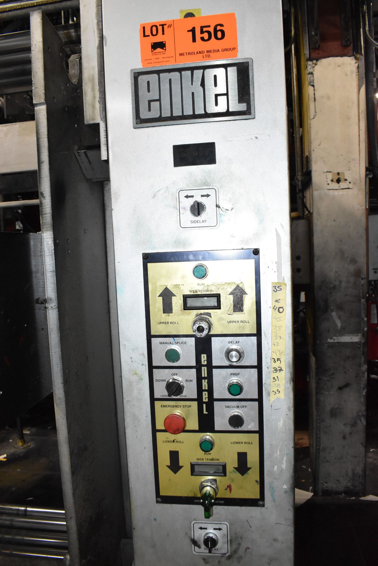ENKEL AUTOMATIC SPLICER WITH OVERHEAD GANTRY, S/N: N/A (CI) [RIGGING FEE FOR LOT #156 - $tbd CAD - Image 4 of 7