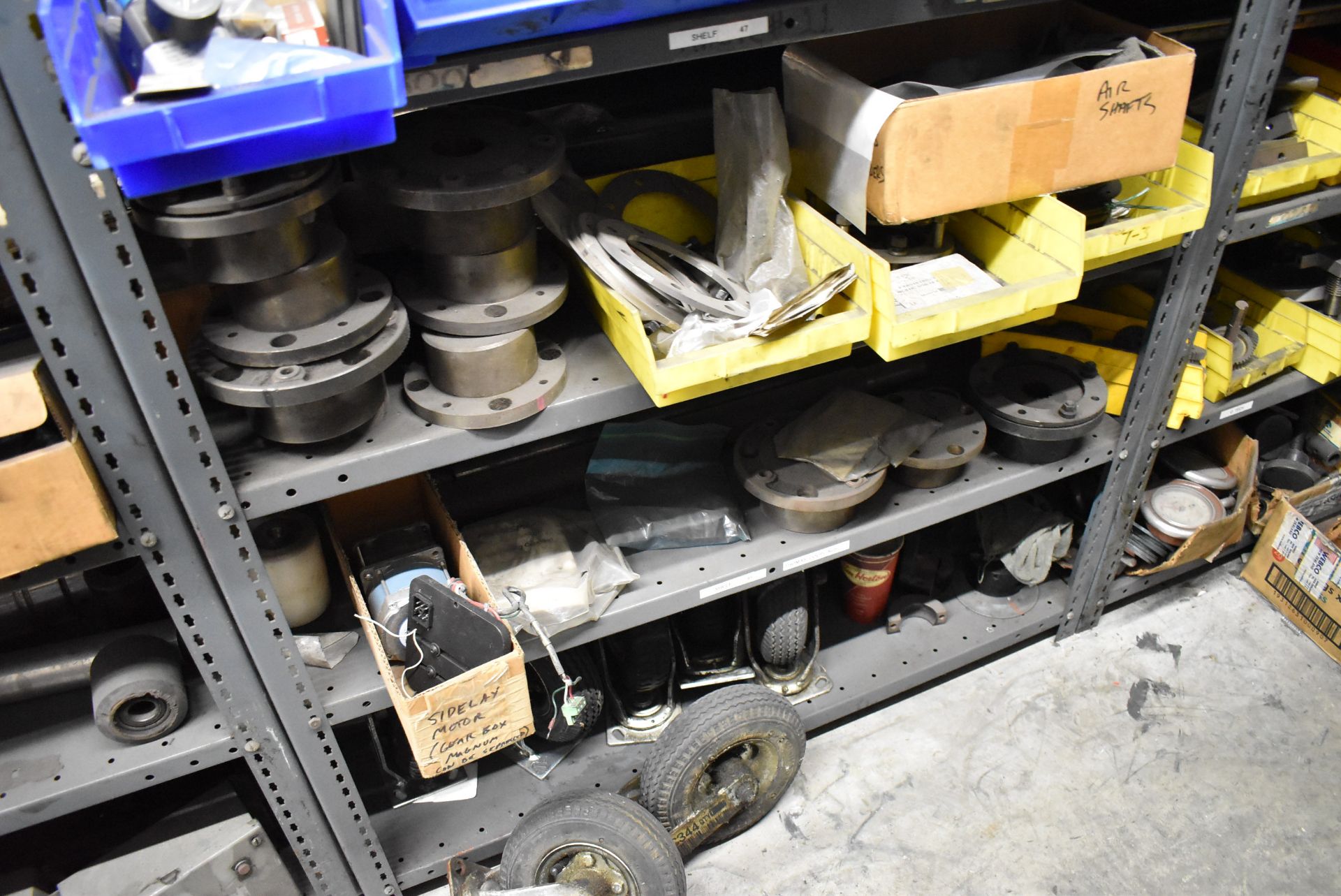 LOT/ (6) SECTIONS OF STEEL SHELVING WITH CONTENTS - INCLUDING NP-3 SPARE PARTS, DYNARIC SPARE PARTS, - Image 19 of 46