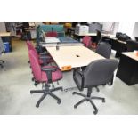 LOT/ MEETING TABLE WITH OFFICE CHAIRS