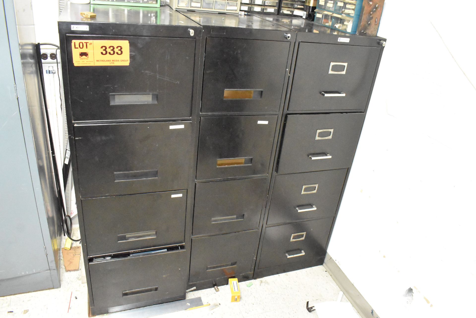LOT/ (3) 4-DRAWER FILE CABINETS