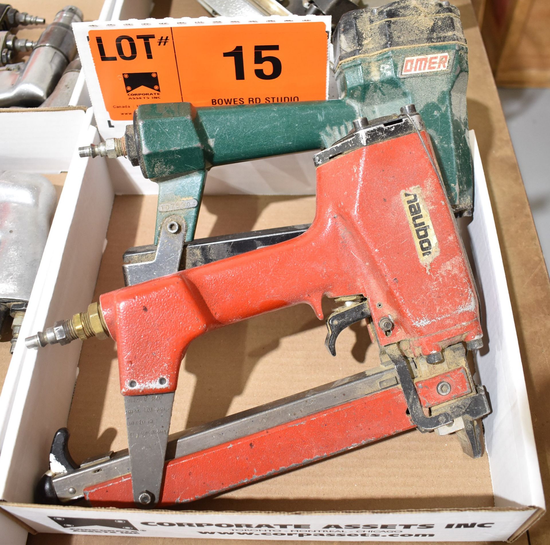 LOT/ (2) PNEUMATIC STAPLERS