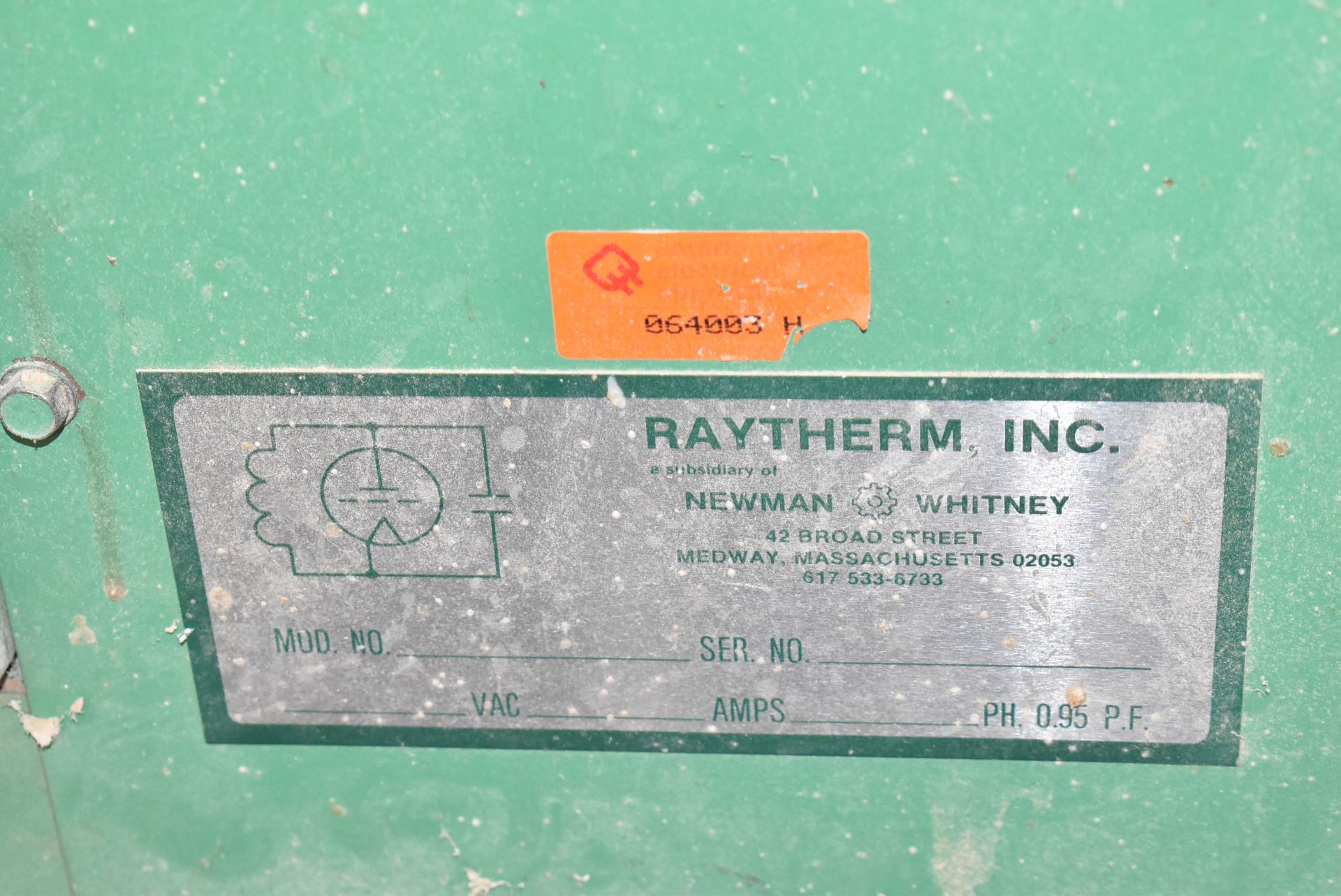 RAYTHERM 48" X 72" HIGH FREQUENCY PRESS, S/N N/A (CI) [RIGGING FEES FOR LOT #92 - $500 CAD PLUS - Image 8 of 10