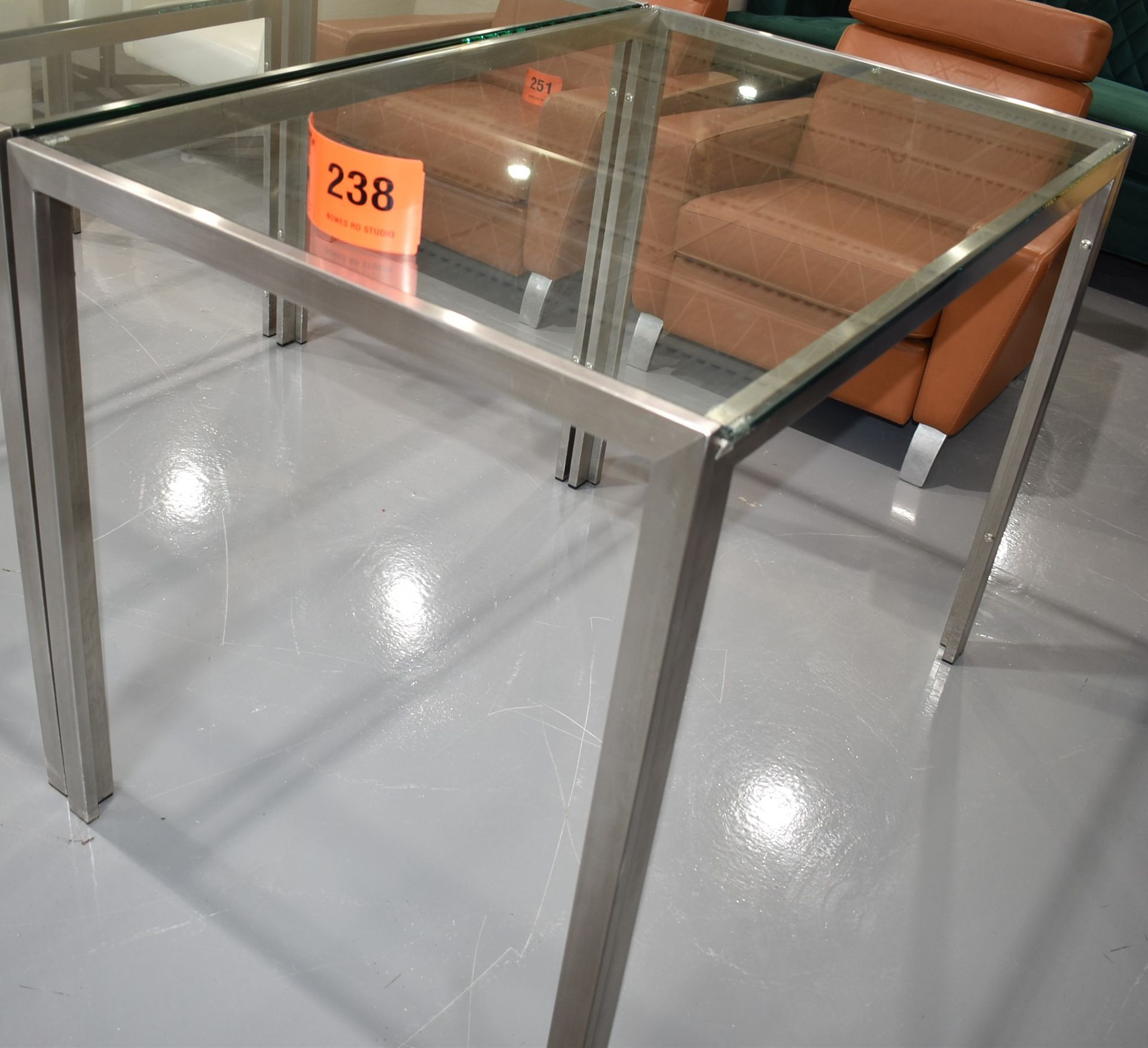 31.5" X 48" GLASS TOP TABLE, S/N N/A - Image 2 of 2