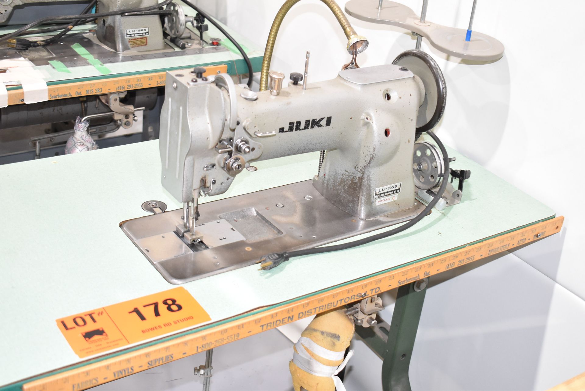 JUKI LU-563 SEWING MACHINE WITH TABLE, S/N N/A [RIGGING FEES FOR LOT #178 - $75 CAD PLUS - Image 2 of 3