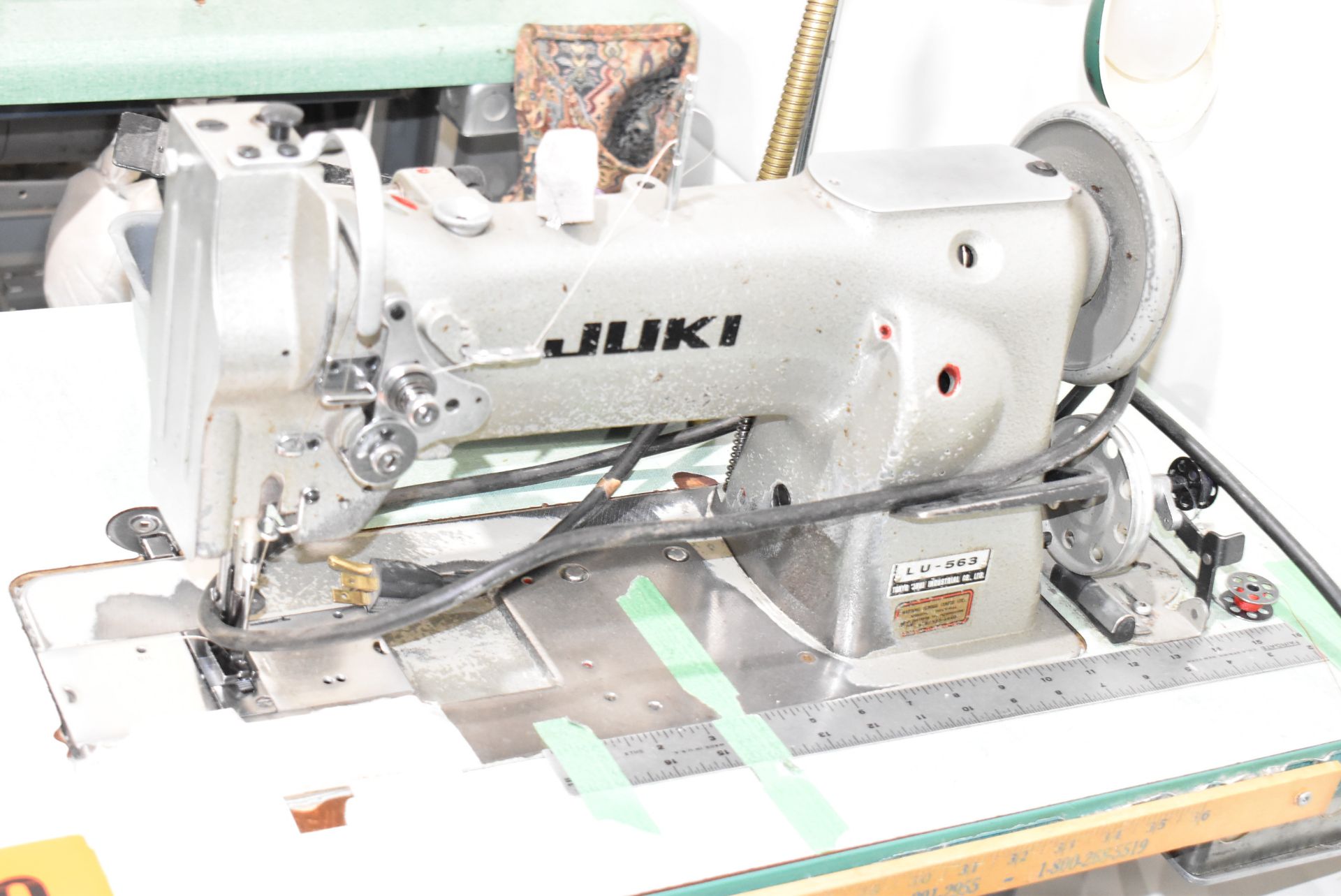 JUKI LU-563 SEWING MACHINE WITH TABLE, S/N N/A [RIGGING FEES FOR LOT #179 - $75 CAD PLUS - Image 2 of 3