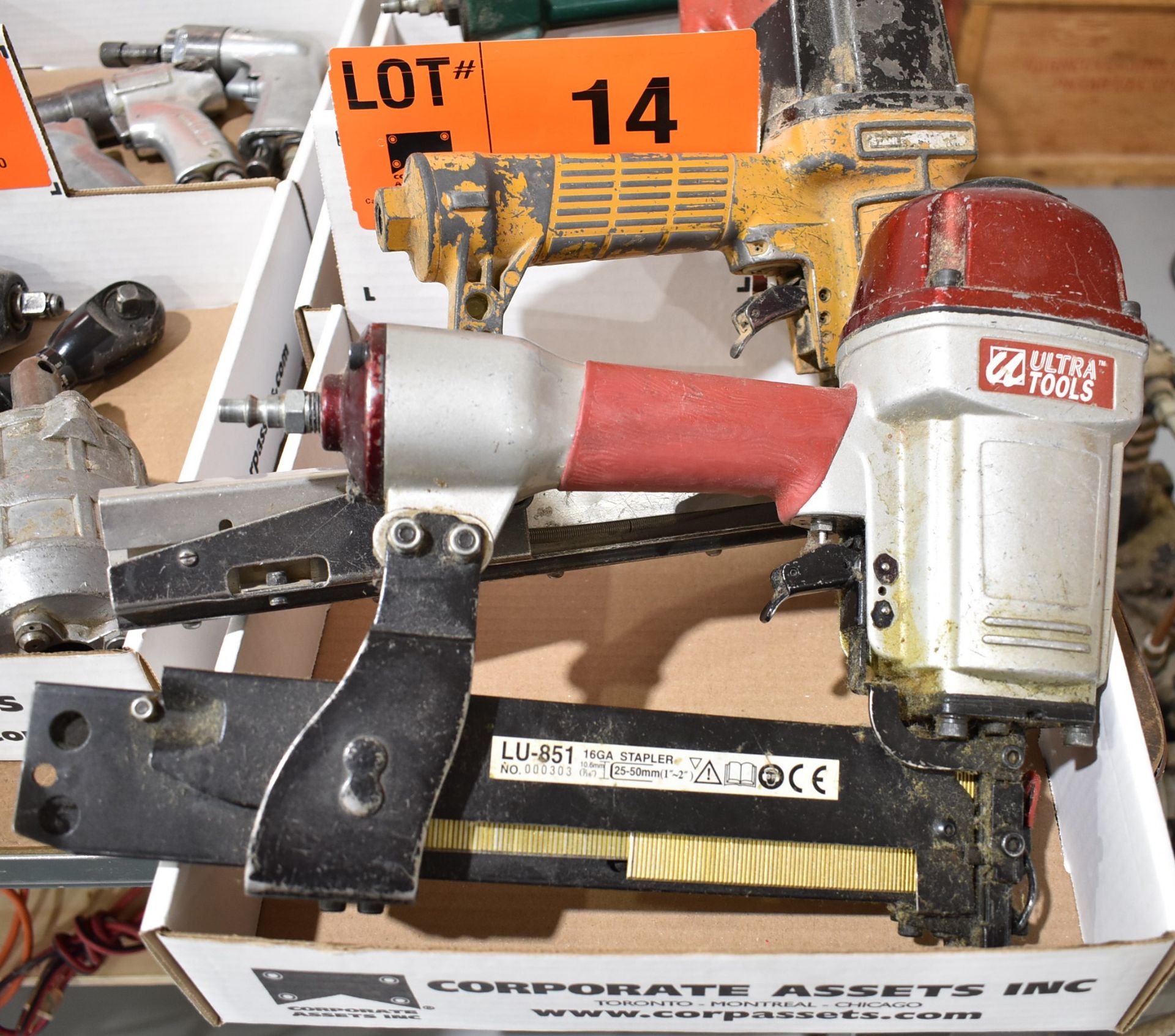 LOT/ (2) PNEUMATIC STAPLERS