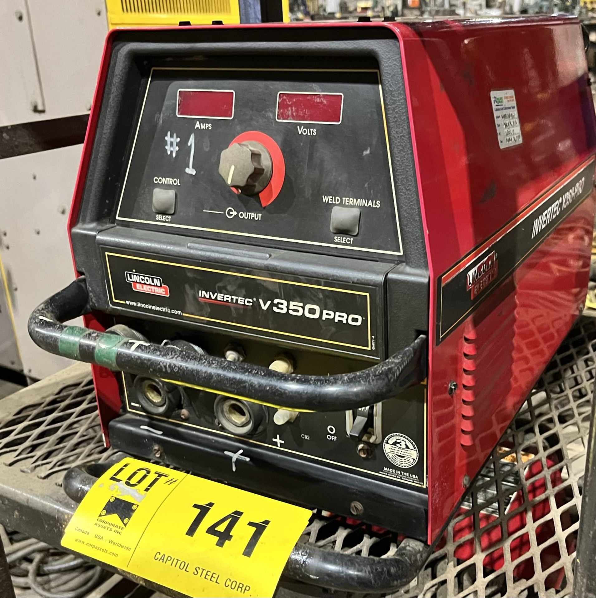 LINCOLN ELECTRIC INVERTEC V350-PRO MULTI-PROCESS WELDING POWER SOURCE (NO CABLES), S/N: N/A (CI) [ - Image 2 of 4