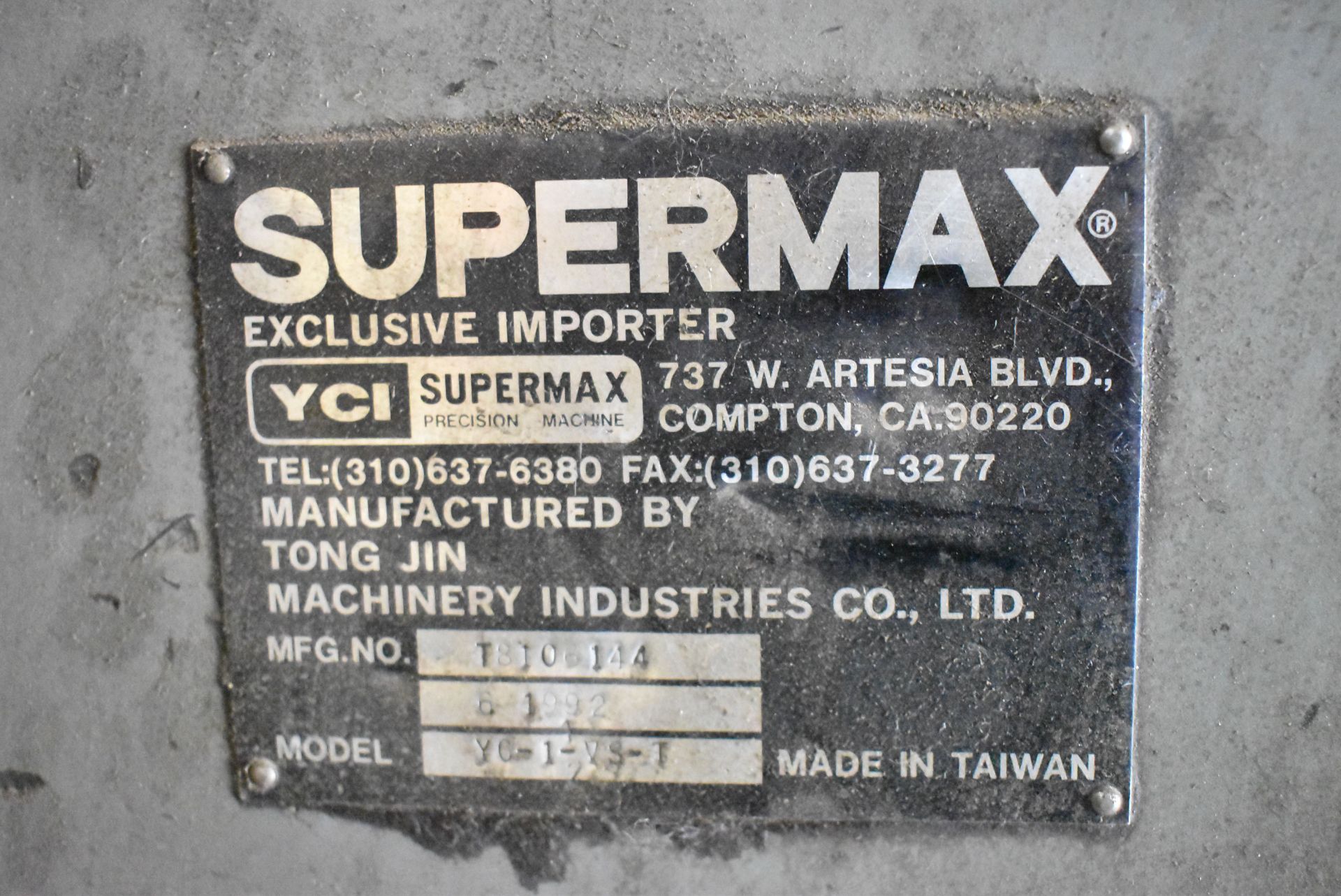 SUPERMAX VC-1-VS-T VERTICAL MILLING MACHINE WITH 9"X42" TABLE, SPEEDS TO 4200 RPM, MAXI TORQUE- - Image 11 of 11