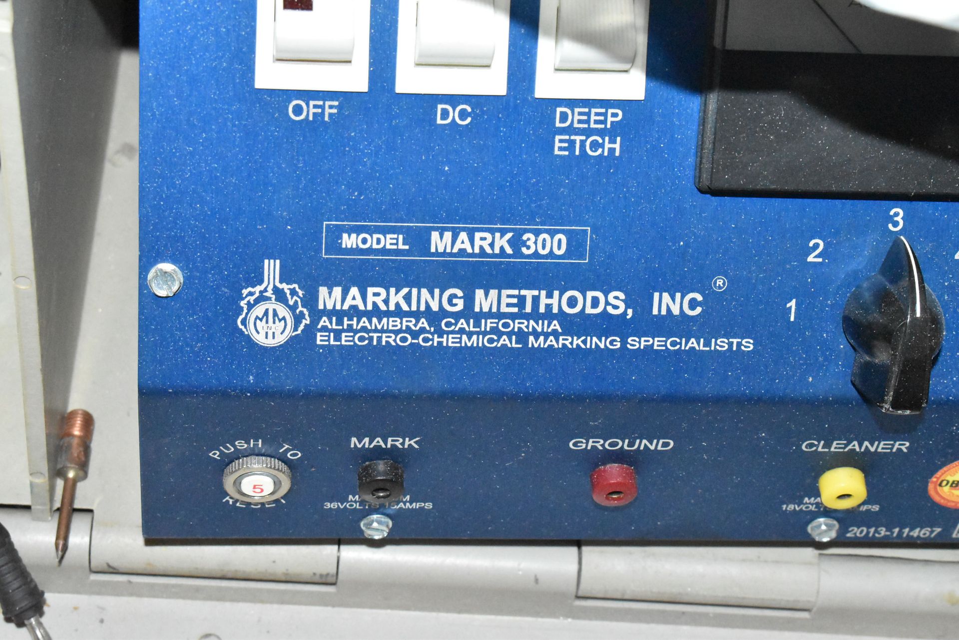MARKING METHODS MARK 300 PORTABLE ELECTRO-CHEMICAL MARKING UNIT, S/N: N/A - Image 3 of 4