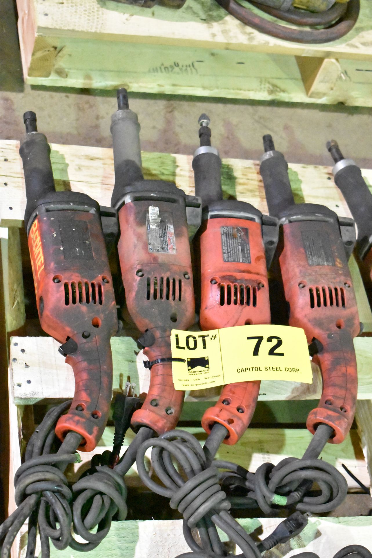 LOT/ (4) MILWAUKEE 2" ELECTRIC STRAIGHT GRINDERS