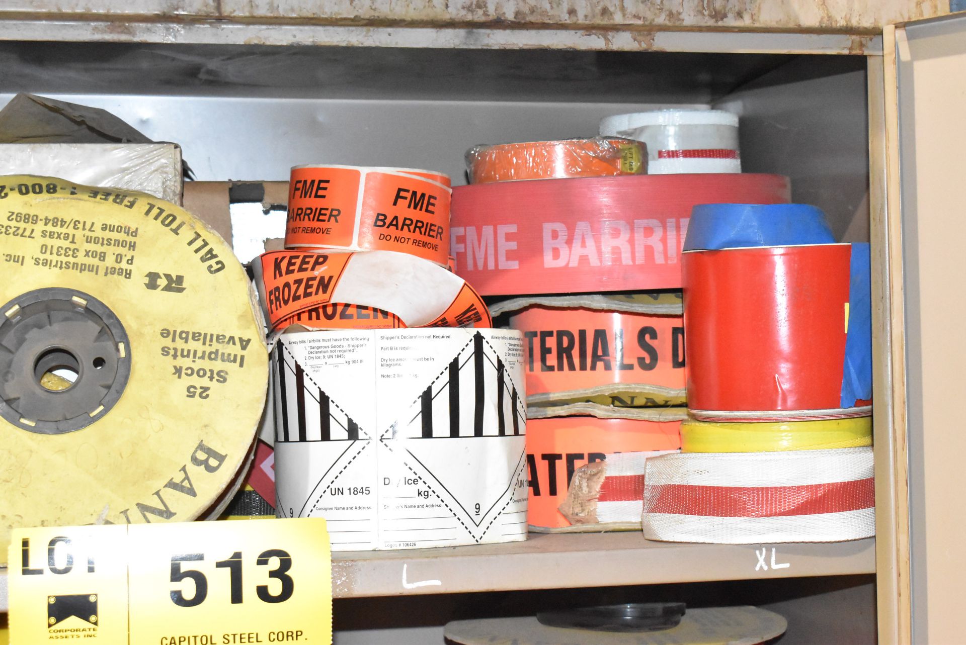 LOT/ CONTENTS OF SHELF - SAFETY TAPE - Image 3 of 3