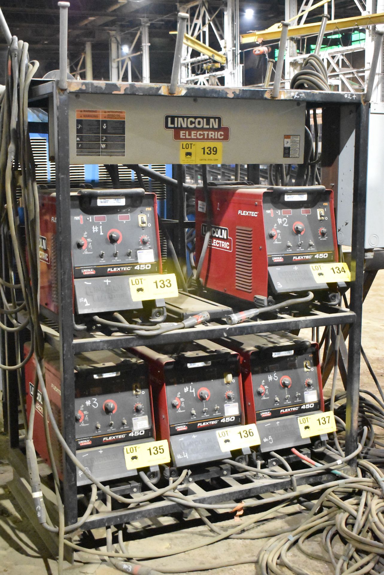 LINCOLN ELECTRIC 6 PACK RACK PORTABLE 6-UNIT WELDING STATION (CI) (DELAYED DELIVERY) [RIGGING FEES