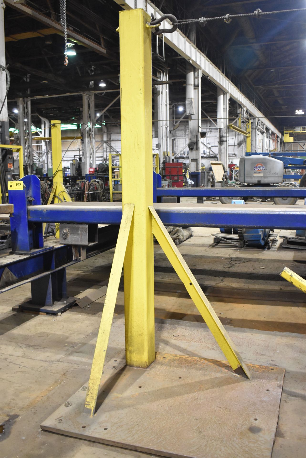 CAPITOL STEEL STRUCTURAL BEAM WELDING JIG WITH APPROX. 190"X89.5' ADJUSTABLE FRAME & COMPONENTS ( - Image 4 of 6