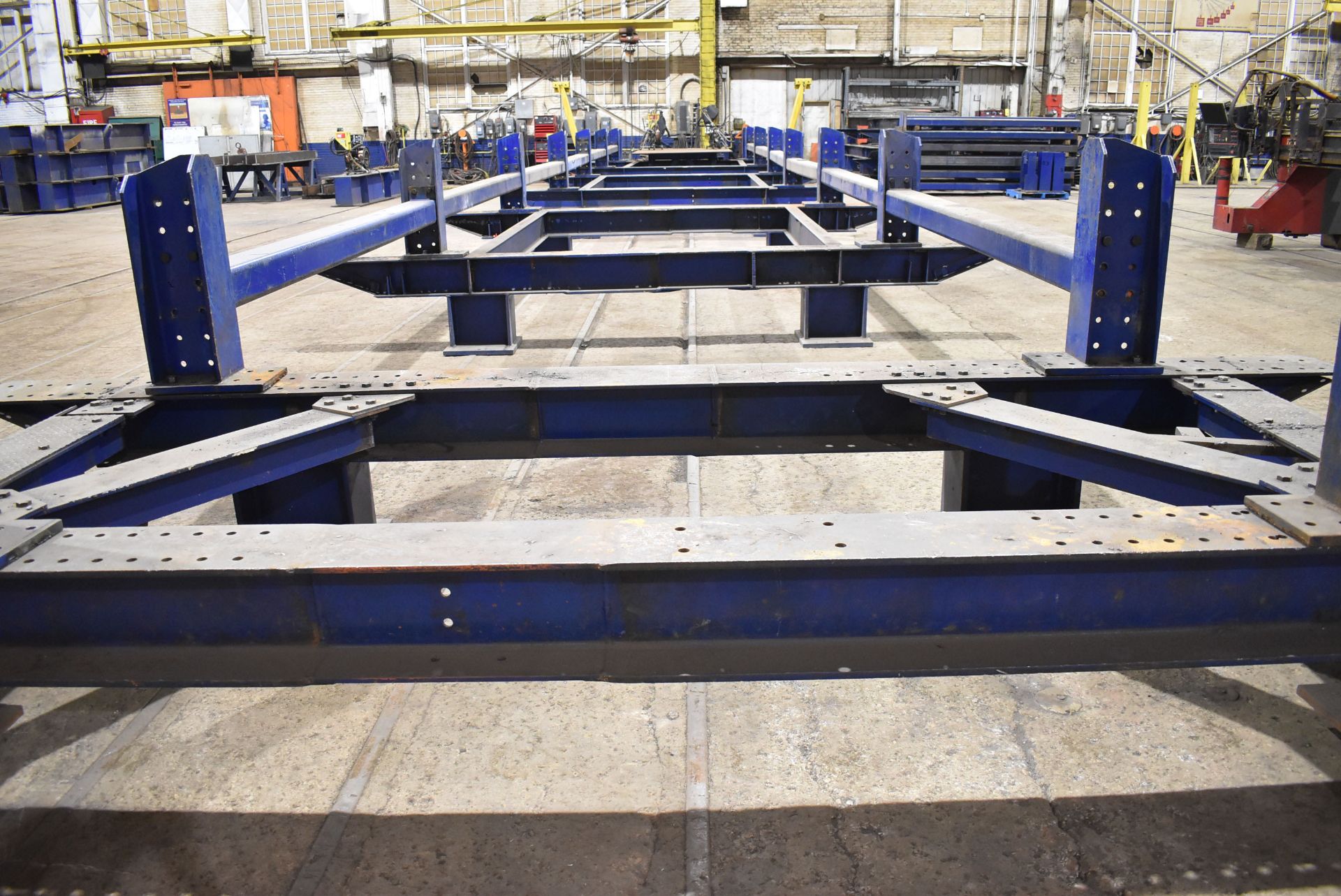 CAPITOL STEEL STRUCTURAL BEAM WELDING JIG WITH 190"X89.5' ADJUSTABLE FRAME (CI) [RIGGING FEES FOR - Image 2 of 6