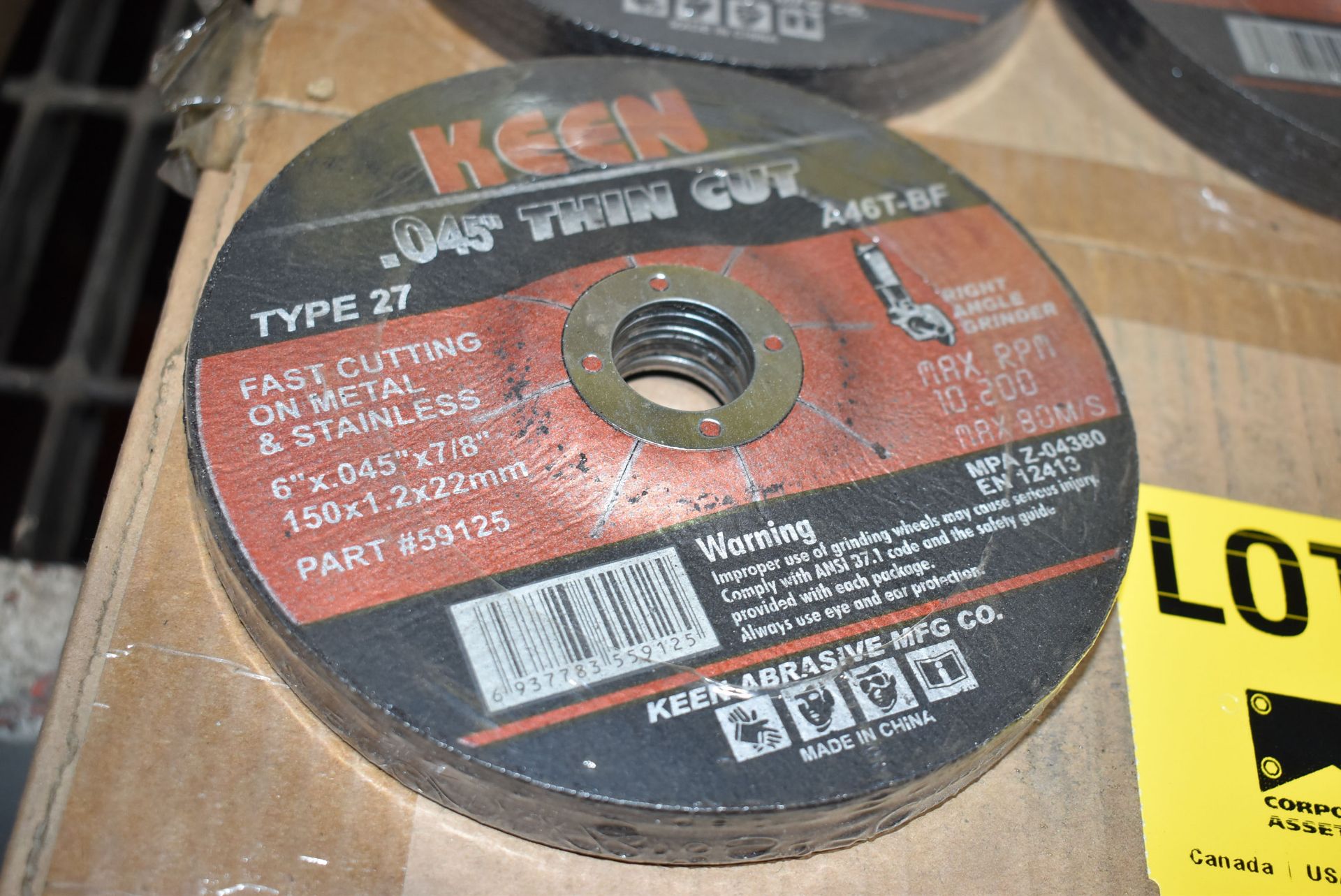 LOT/ (2) BOXES OF KEEN 6" CUTTING DISCS - Image 3 of 3