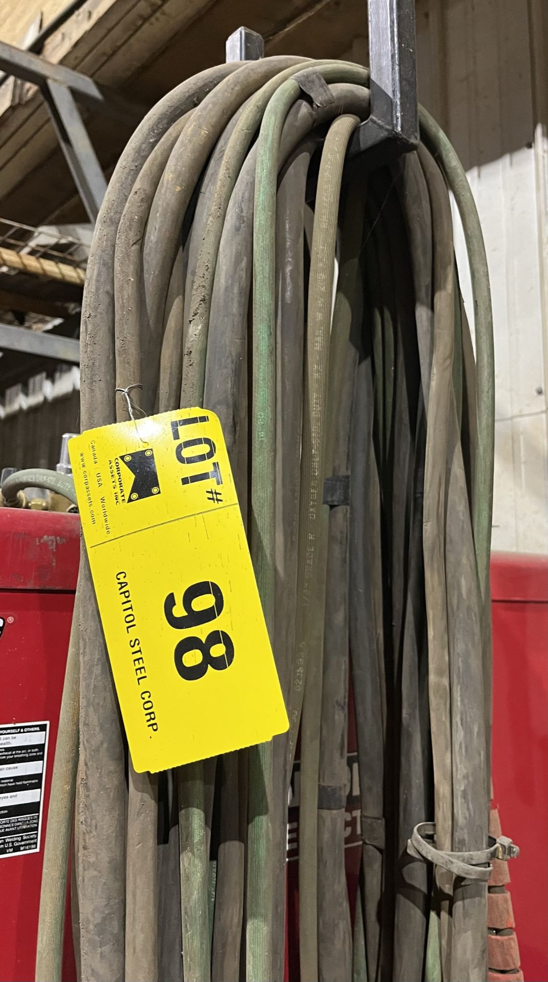 LOT/ WELDING CABLES [RIGGING FEES FOR LOT #98 - $30 USD PLUS APPLICABLE TAXES] - Image 2 of 3