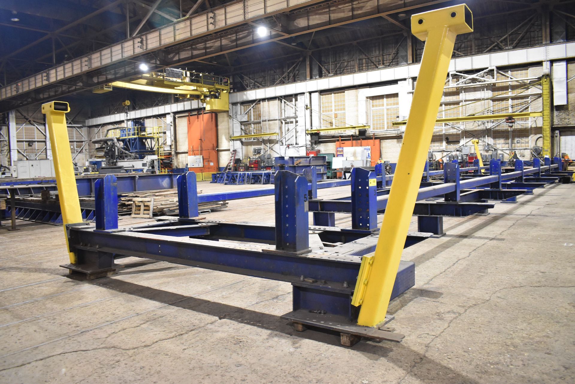 CAPITOL STEEL STRUCTURAL BEAM WELDING JIG WITH 190"X89.5' ADJUSTABLE FRAME (CI) [RIGGING FEES FOR