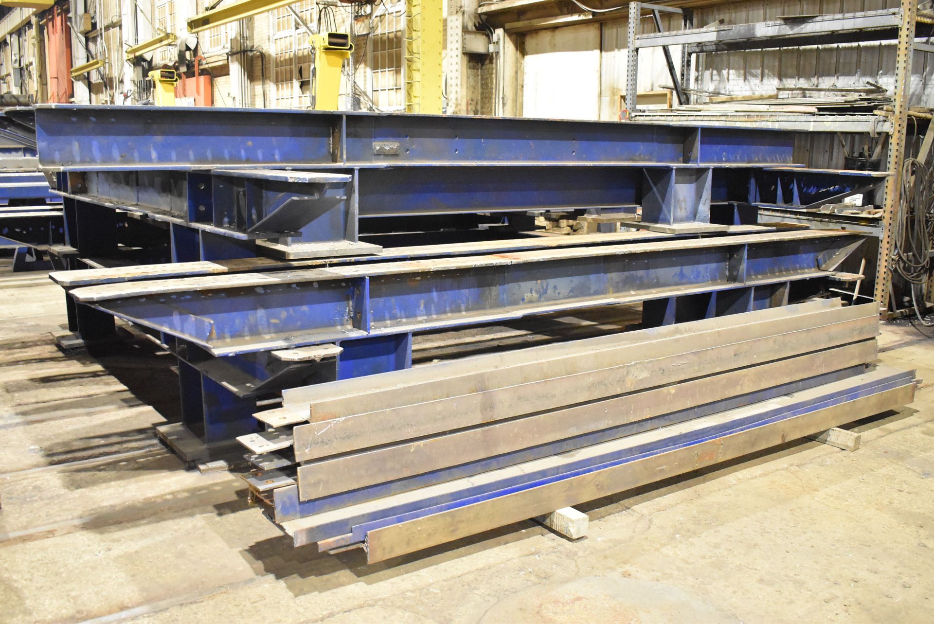 CAPITOL STEEL STRUCTURAL BEAM WELDING JIG WITH APPROX. 190"X89.5' ADJUSTABLE FRAME (DISASSEMBLED) ( - Image 5 of 6