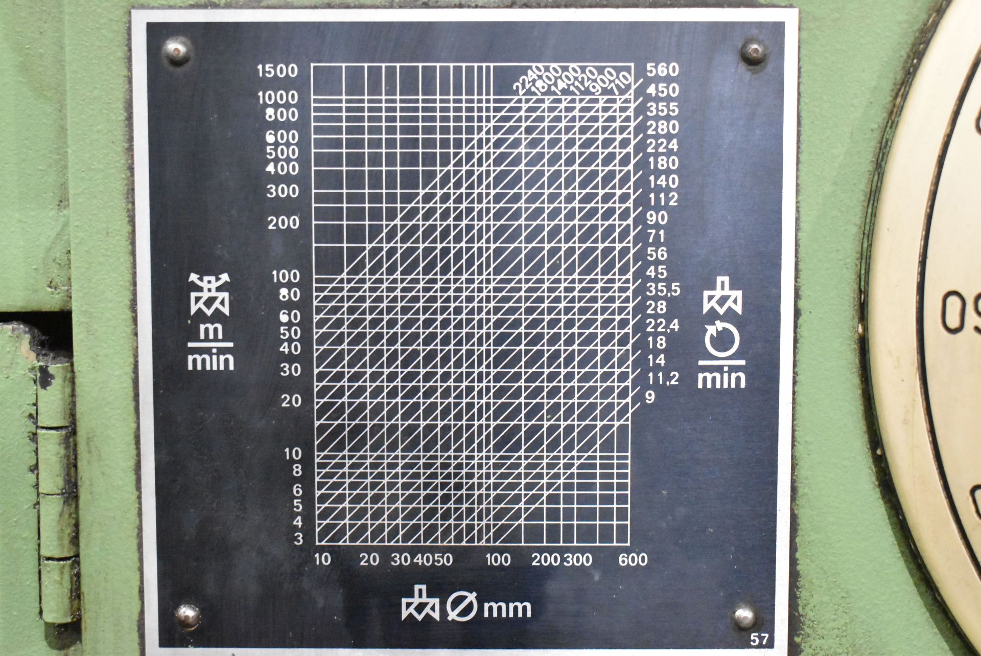 WMW HECKERT FU450X1800 APUG UNIVERSAL MILLING MACHINE WITH 20"X70" TABLE, SPEEDS TO 2240 RPM, 50 - Image 7 of 9