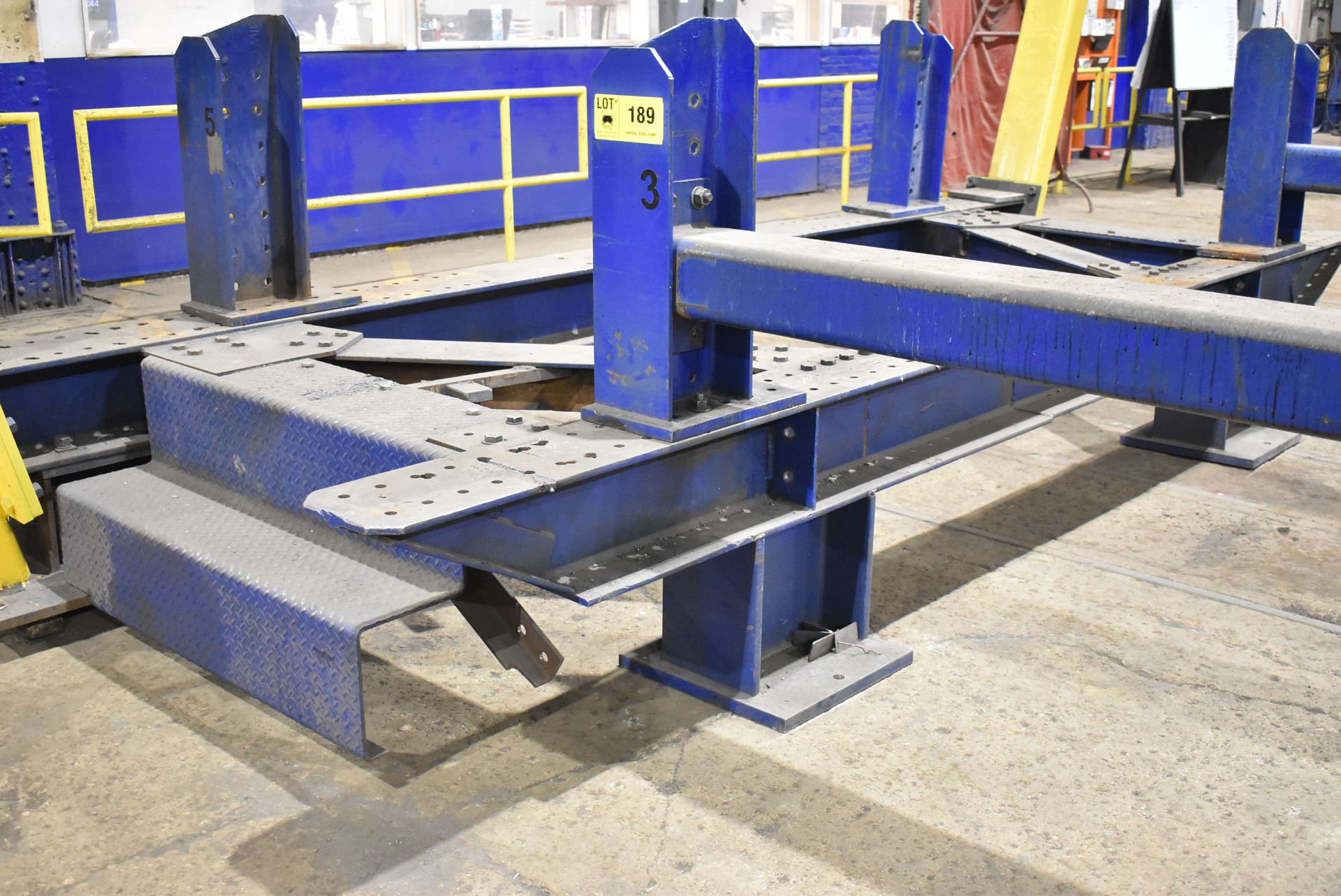 CAPITOL STEEL STRUCTURAL BEAM WELDING JIG WITH 190"X89.5' ADJUSTABLE FRAME (CI) [RIGGING FEES FOR - Image 4 of 6