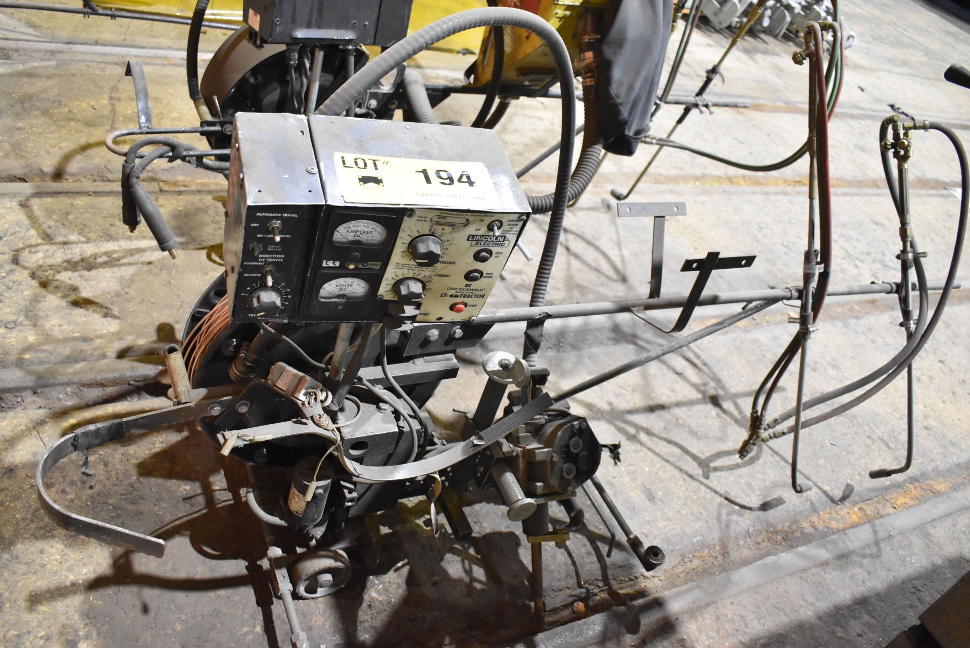 LINCOLN ELECTRIC DC LINCOLNWELD LT-TRACTOR SUB-ARC WELDER WITH CABLES, GUN, S/N: N/A [RIGGING FEES