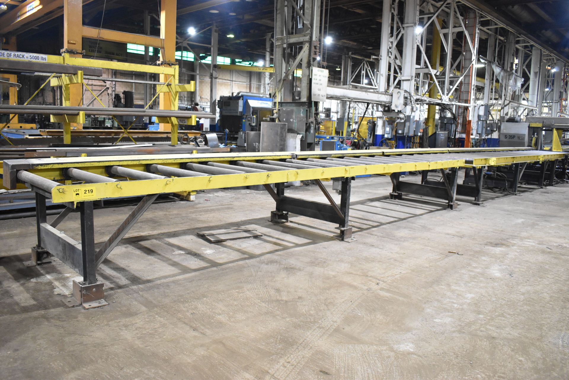 600" POWER ROLLER INFEED CONVEYOR (CI) [RIGGING FEES FOR LOT #219 - $450 USD PLUS APPLICABLE TAXES]