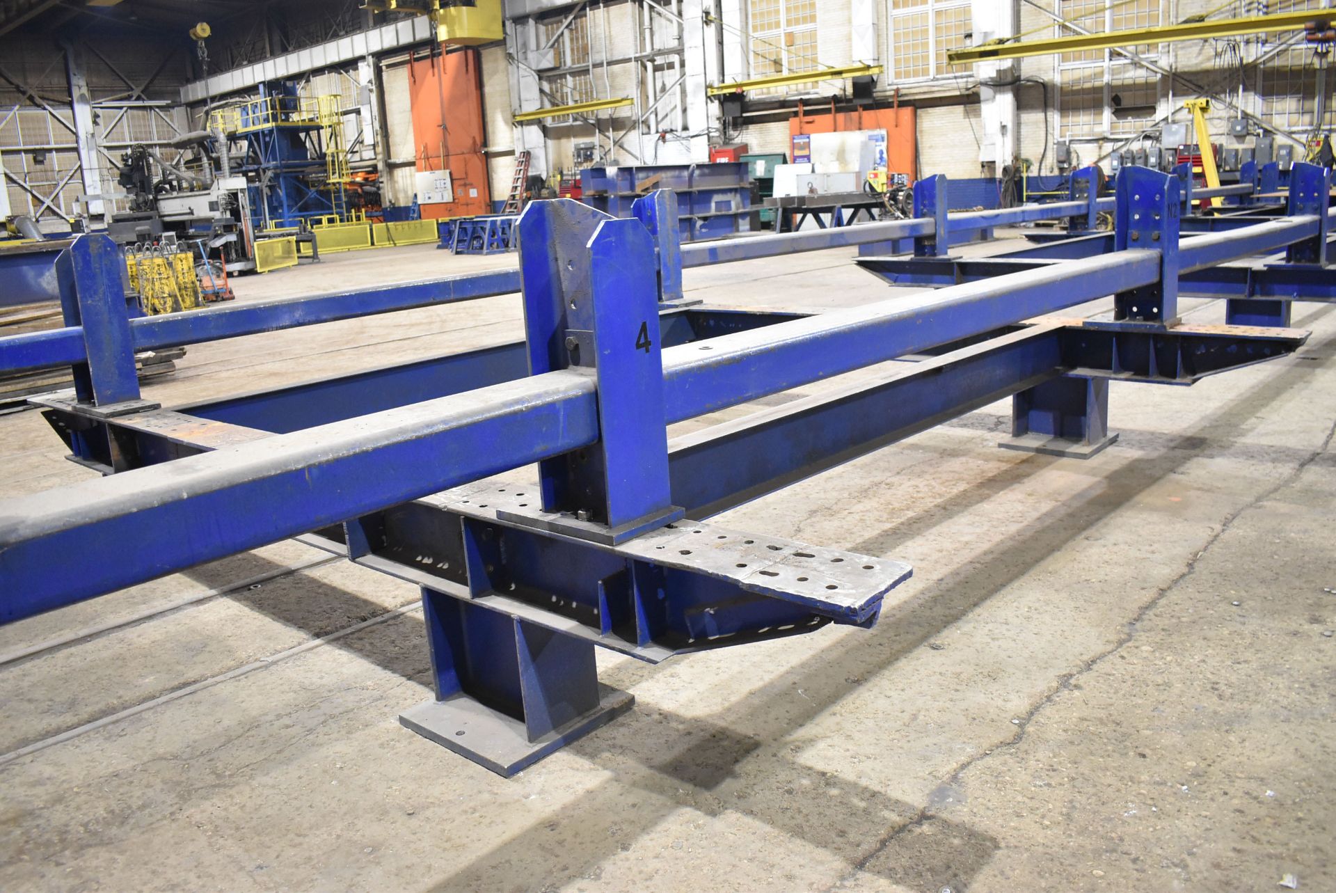 CAPITOL STEEL STRUCTURAL BEAM WELDING JIG WITH 190"X89.5' ADJUSTABLE FRAME (CI) [RIGGING FEES FOR - Image 3 of 6