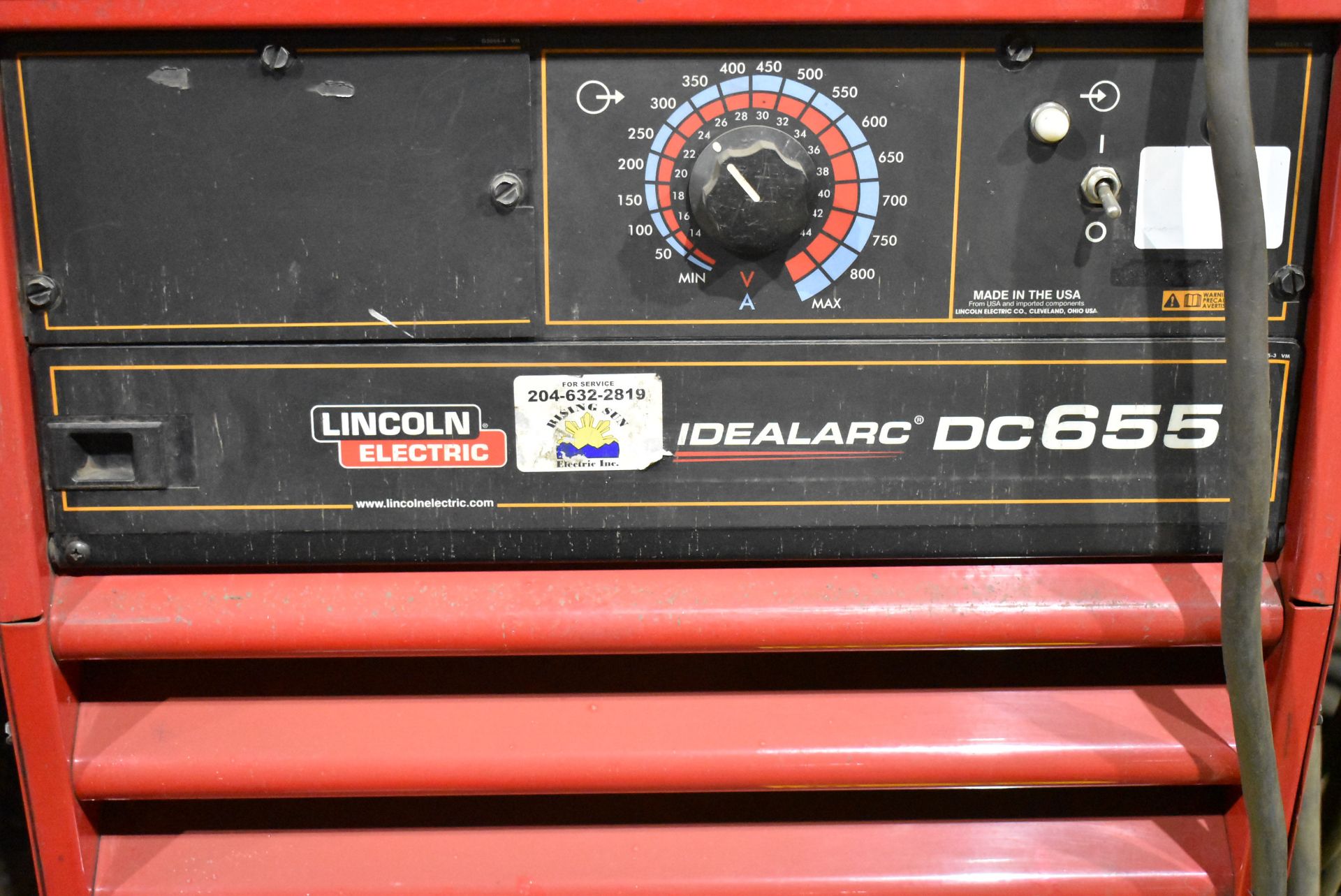 LINCOLN ELECTRIC IDEALARC DC-655 MULTI-PROCESS WELDING POWER SOURCE (NO CABLES), S/N: N/A (CI) [ - Image 2 of 2