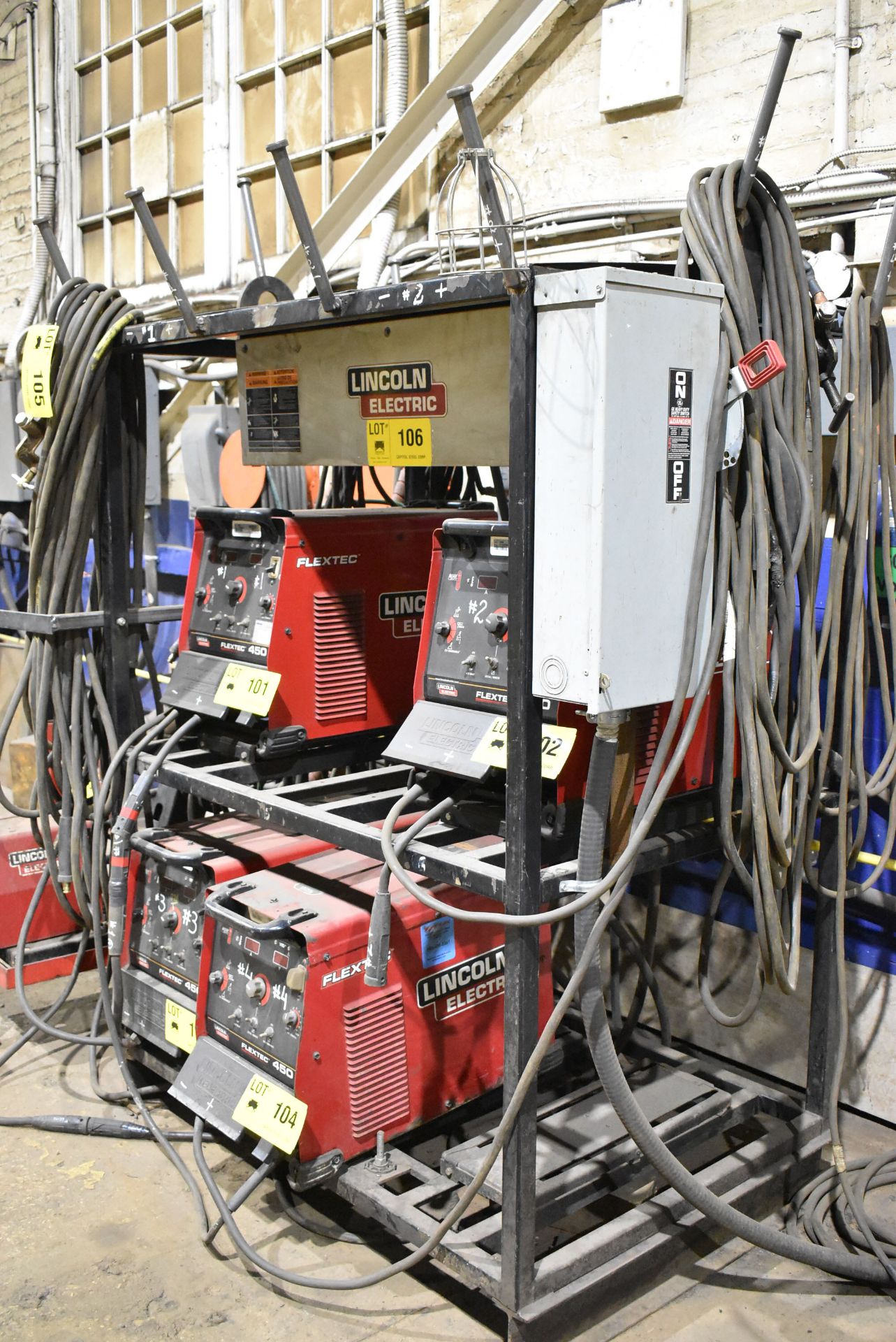 LINCOLN ELECTRIC 6 PACK RACK PORTABLE 6-UNIT WELDING STATION (CI) (DELAYED DELIVERY) [RIGGING FEES - Image 2 of 3