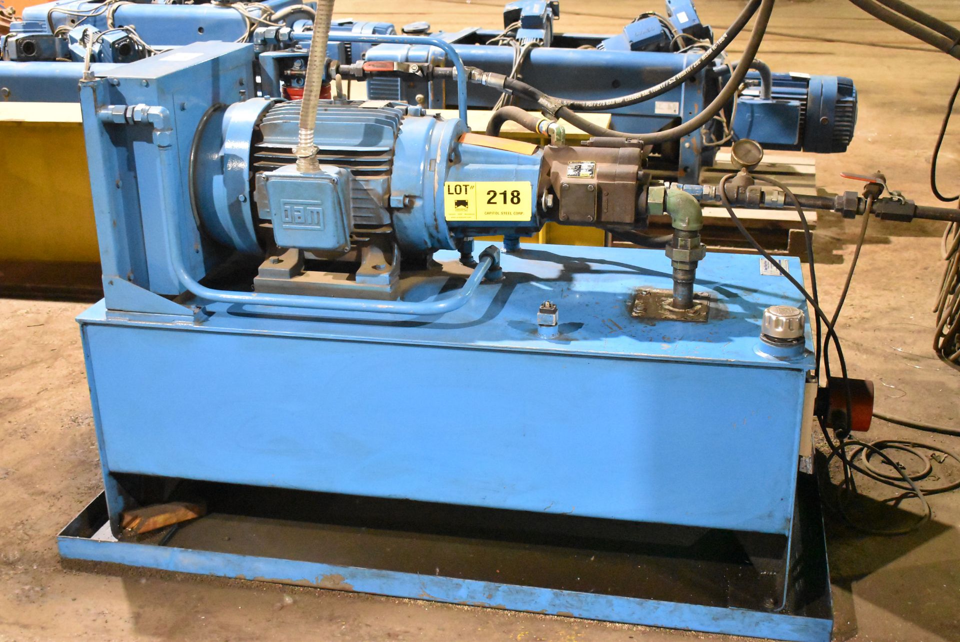 DEES FLUID POWER P0033A 25 HP HYDRAULIC POWER PACK, S/N: 050113 (CI) [RIGGING FEES FOR LOT #218 - $