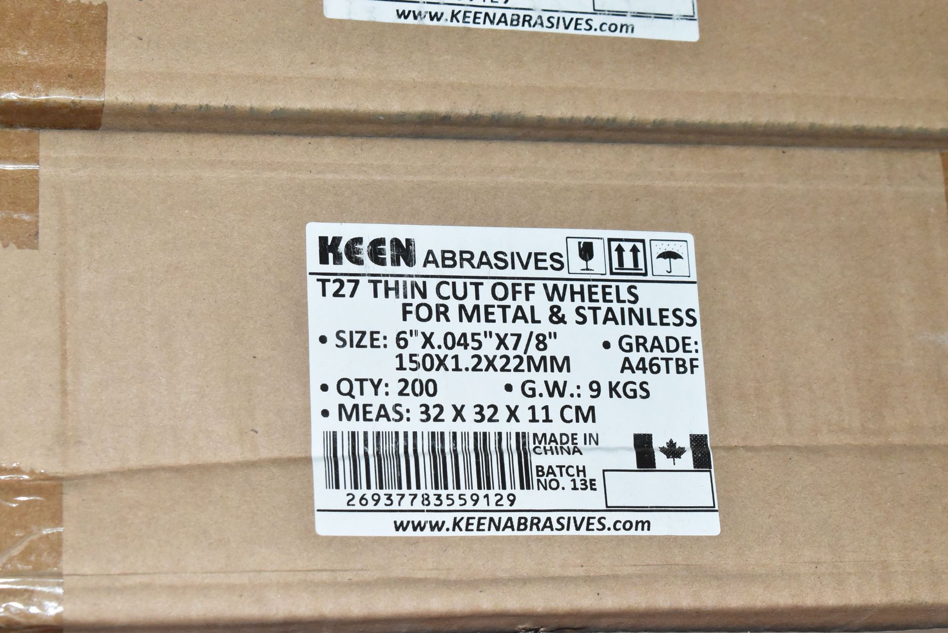 LOT/ (2) BOXES OF KEEN 6" CUTTING DISCS - Image 2 of 3