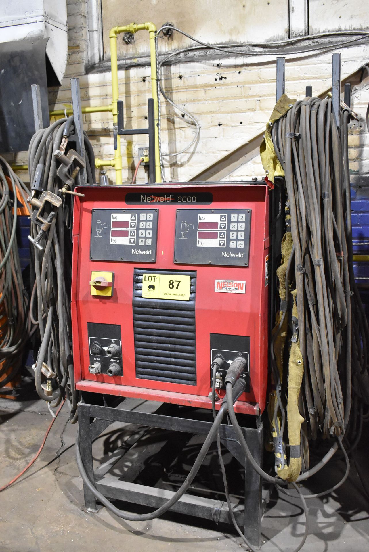 NELSON NELWELD 6000 TWIN STATION DIGITAL STUD WELDER WITH CABLES (NO GUN), S/N: N/A (CI) [RIGGING