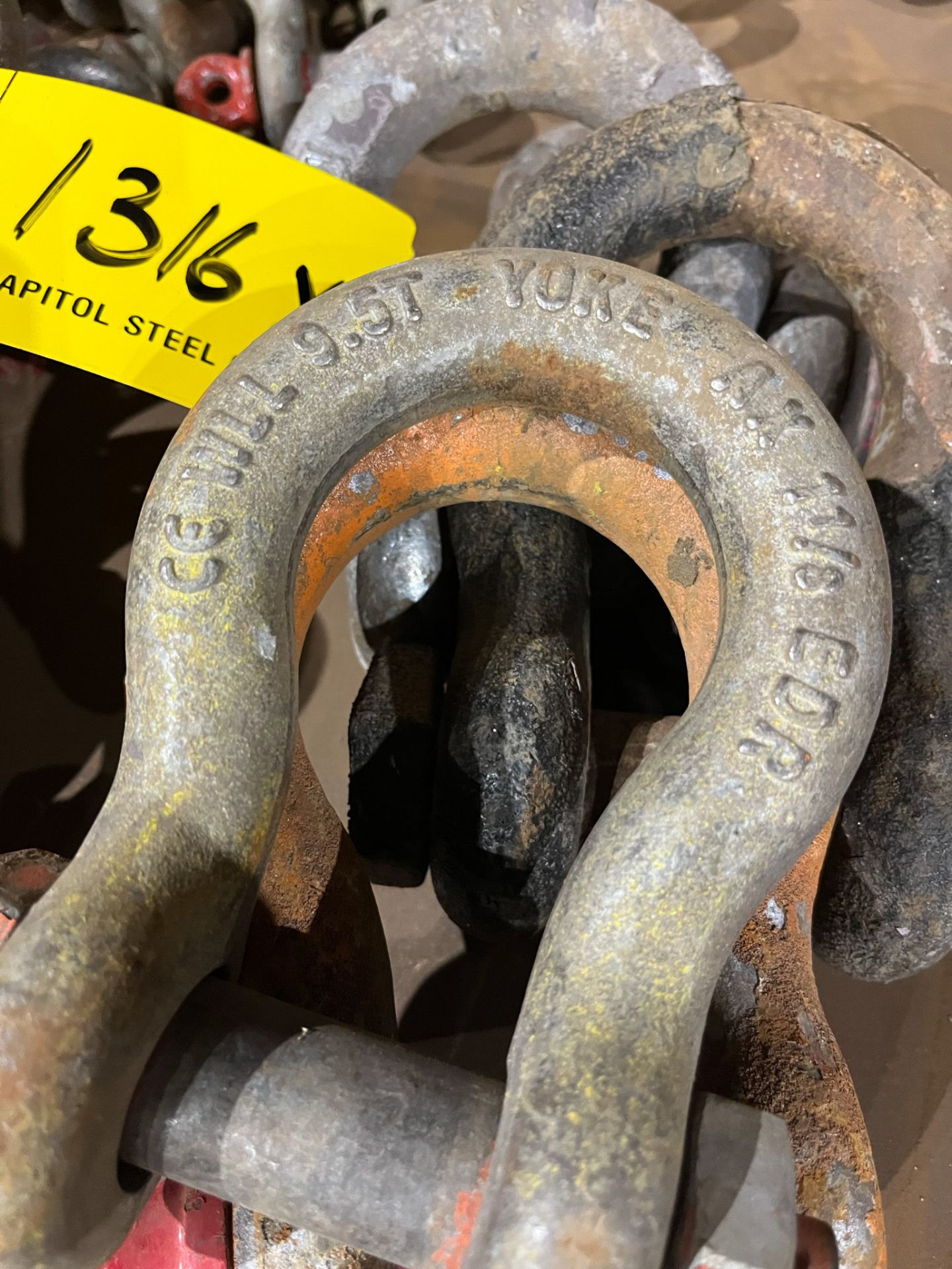 LOT/ ASSORTMENT OF 9.5 TO 25 TON CAPACITY SHACKLES - Image 2 of 5