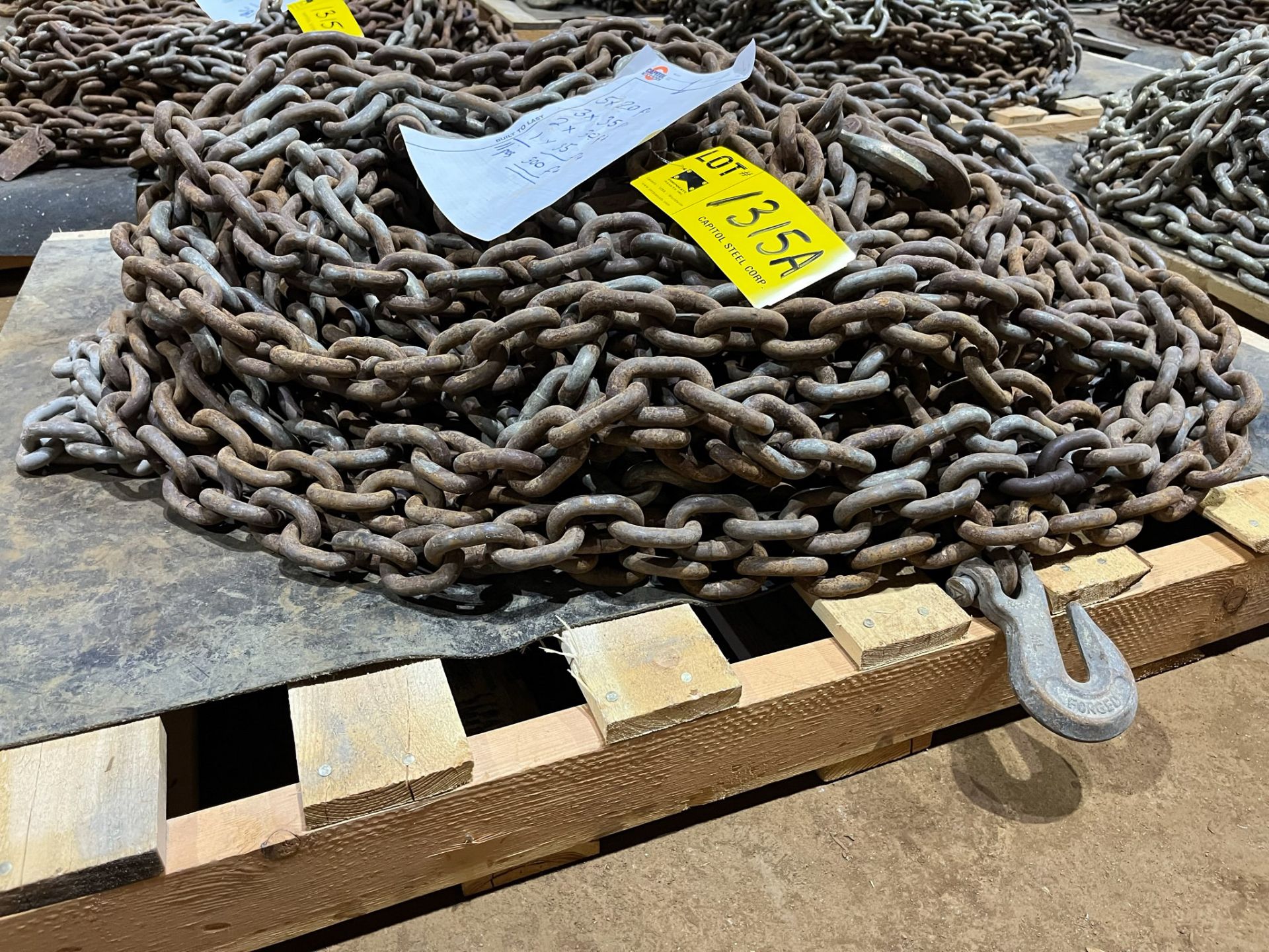 LOT/ SKID OF 300FT, 1/2" TRANSPORT CHAIN - Image 3 of 3