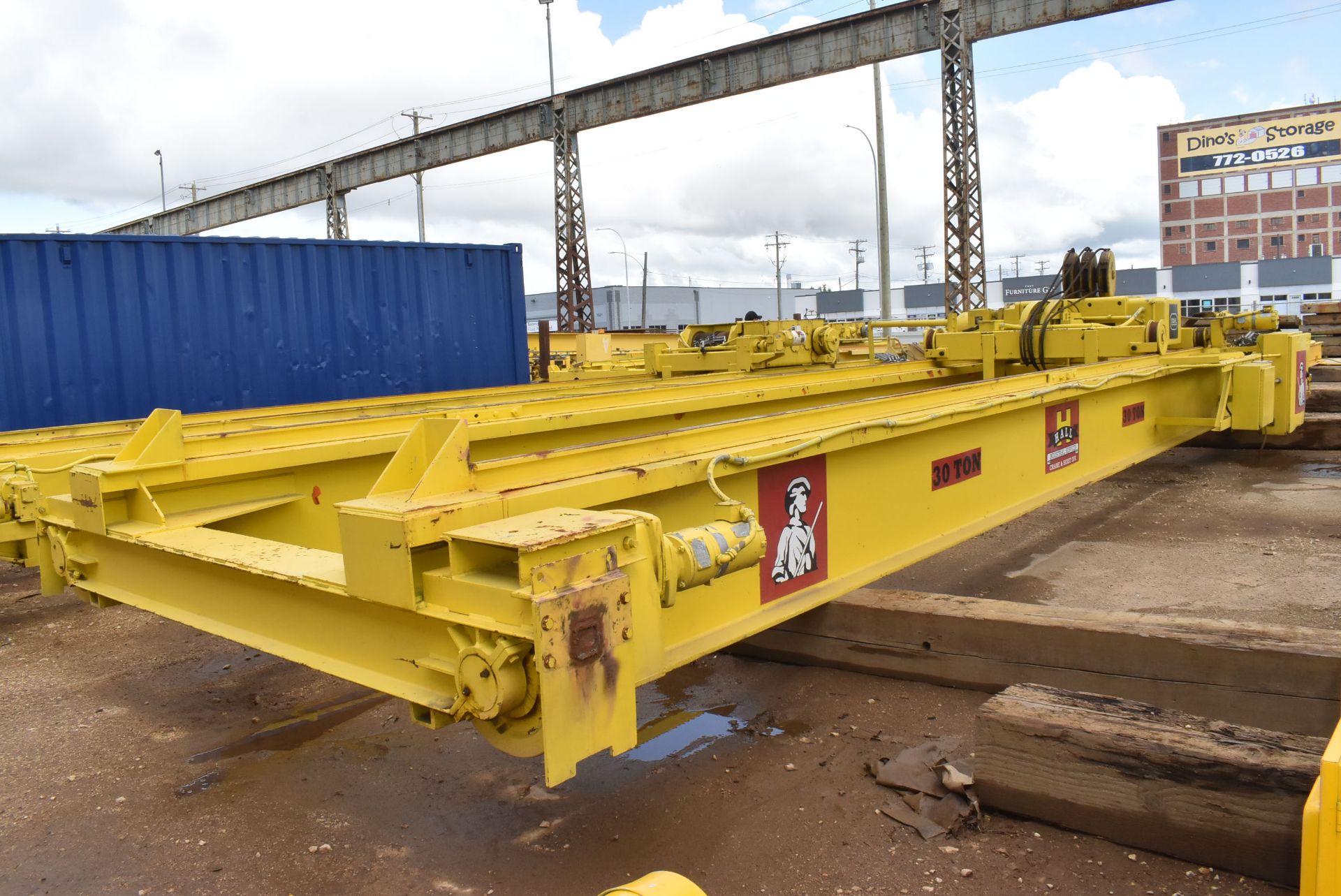 HALL SENTRY 30-TON CAPACITY DOUBLE GIRDER TOP-RUNNING OVERHEAD BRIDGE CRANE WITH 36' SPAN, STAHL - Image 2 of 13