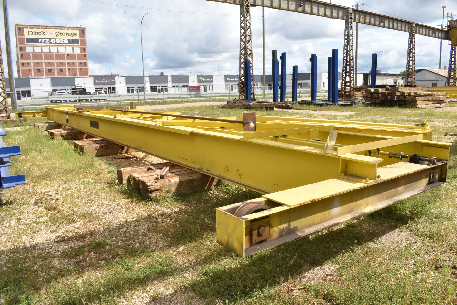 ROBBINS & MYER 3 TON CAPACITY DOUBLE GIRDER TOP-RUNNING OVERHEAD BRIDGE CRANE WITH APPROX. 60' SPAN, - Image 4 of 9