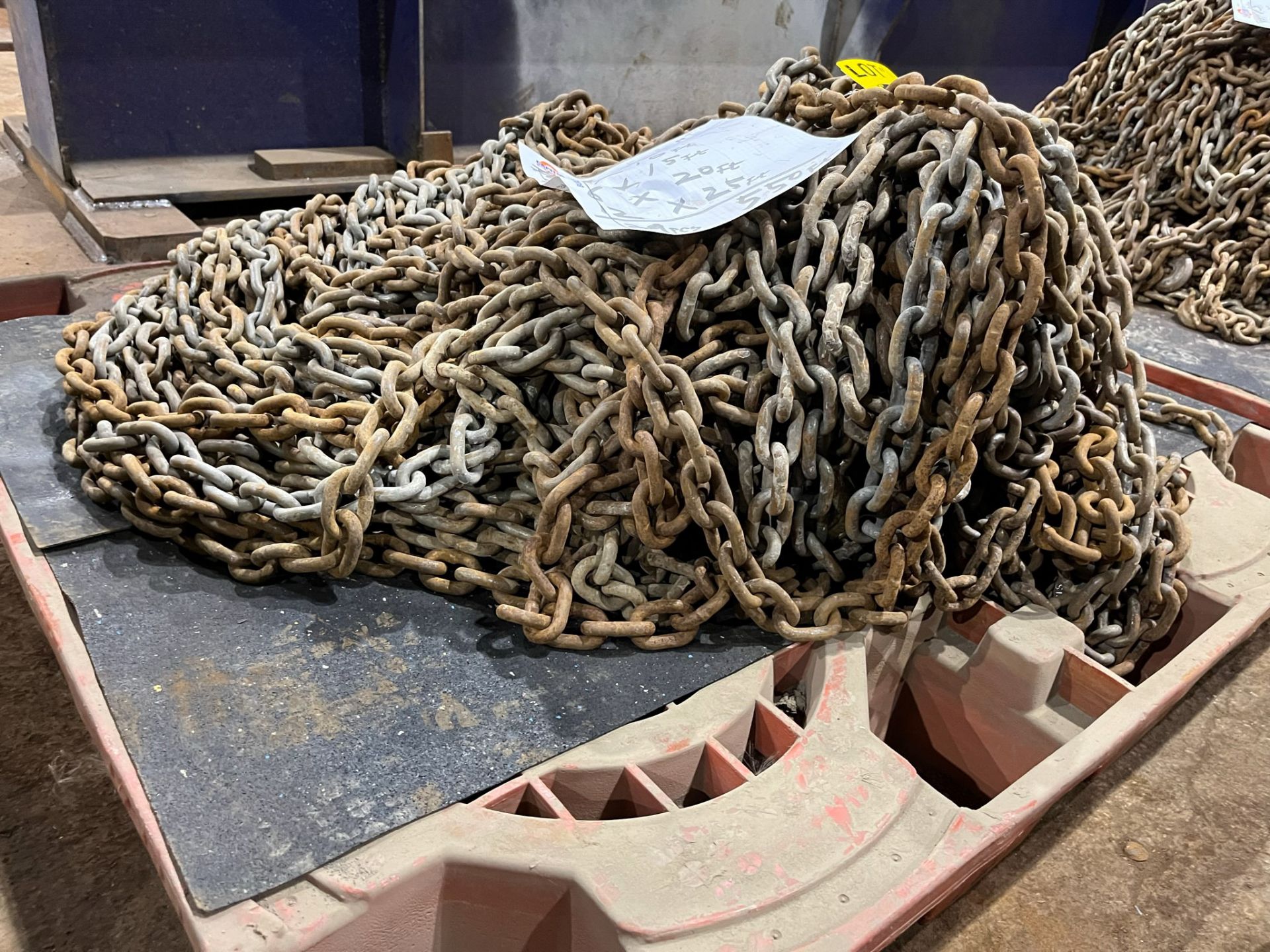 LOT/ SKID OF 550FT, 3/8" TRANSPORT CHAIN