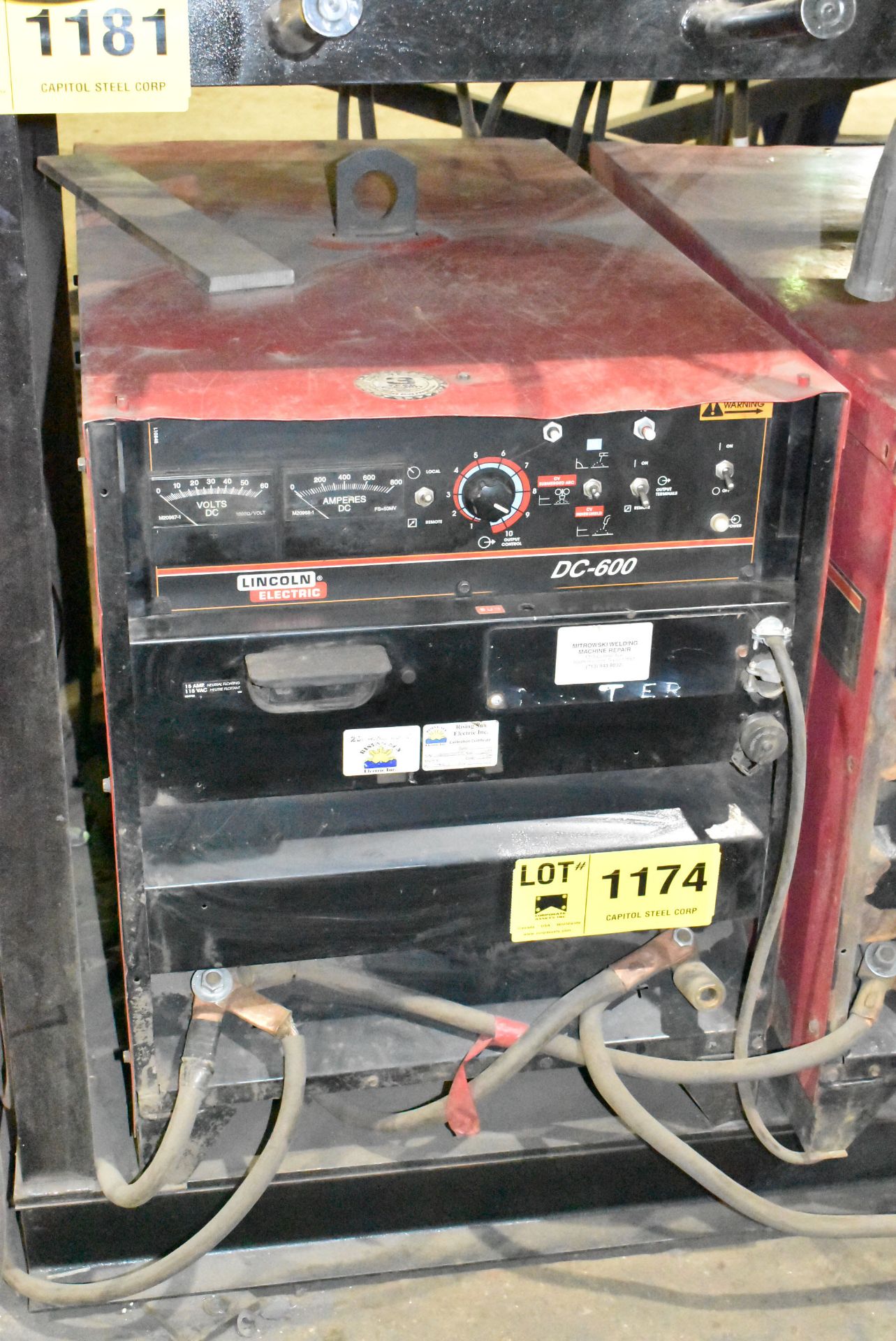 LINCOLN ELECTRIC IDEALARC DC-600 MULTI-PROCESS WELDING POWER SOURCE (NO CABLES), S/N: N/A (CI) [