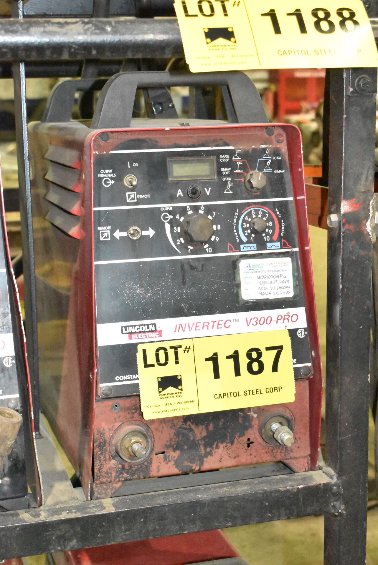 LINCOLN ELECTRIC INVERTEC V300-PRO MULTI-PROCESS WELDING POWER SOURCE,S/N: N/A (CI) [RIGGING FEES