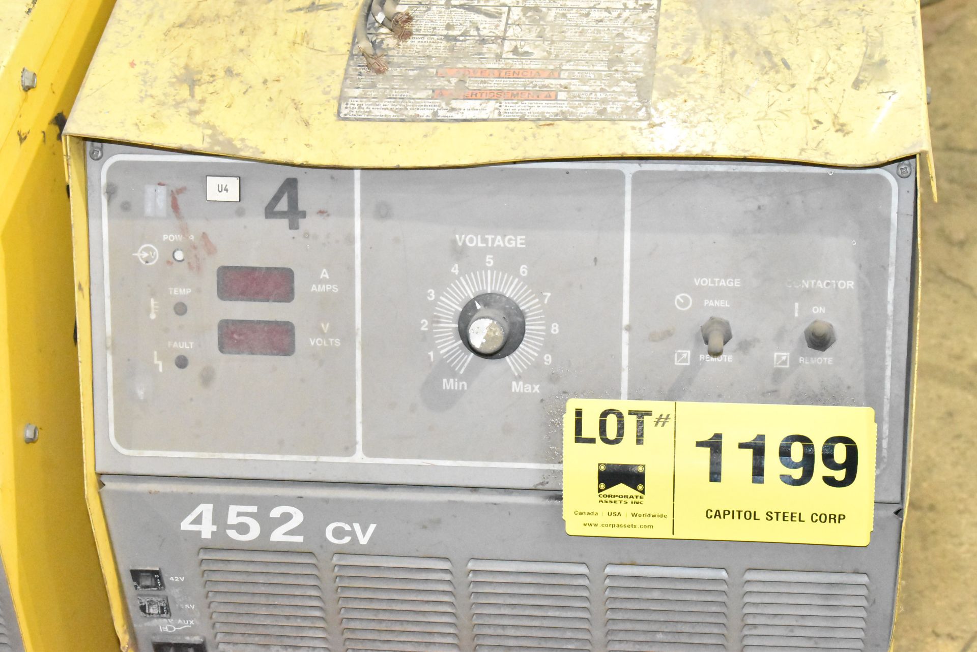 ESAB 452CV DIGITAL WELDING POWER SOURCE, S/N: N/A [RIGGING FEES FOR LOT #1199 - $30 USD PLUS - Image 2 of 5
