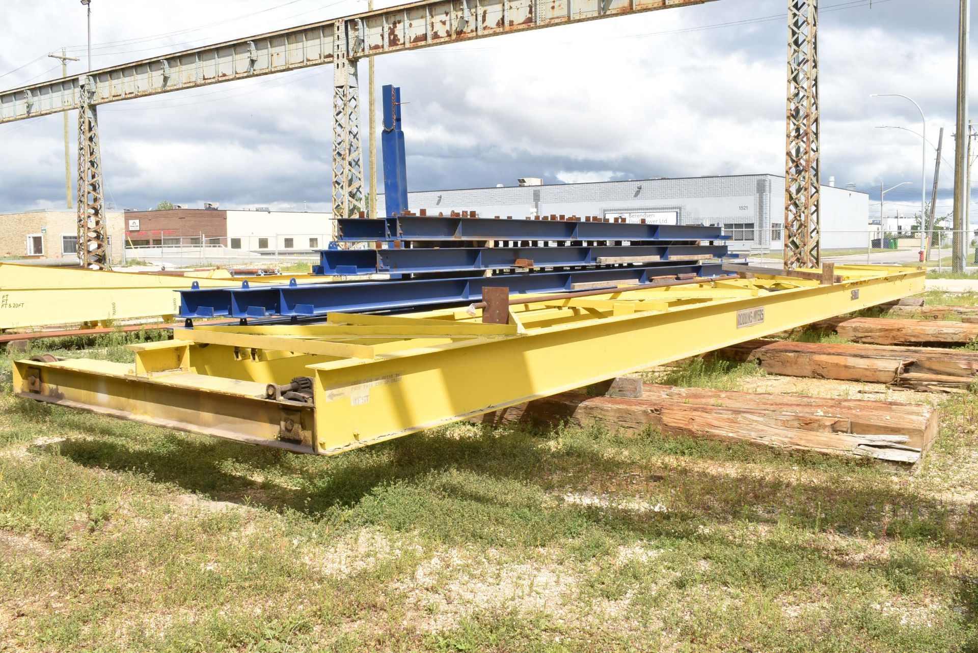 ROBBINS & MYER 3 TON CAPACITY DOUBLE GIRDER TOP-RUNNING OVERHEAD BRIDGE CRANE WITH APPROX. 60' SPAN, - Image 2 of 9