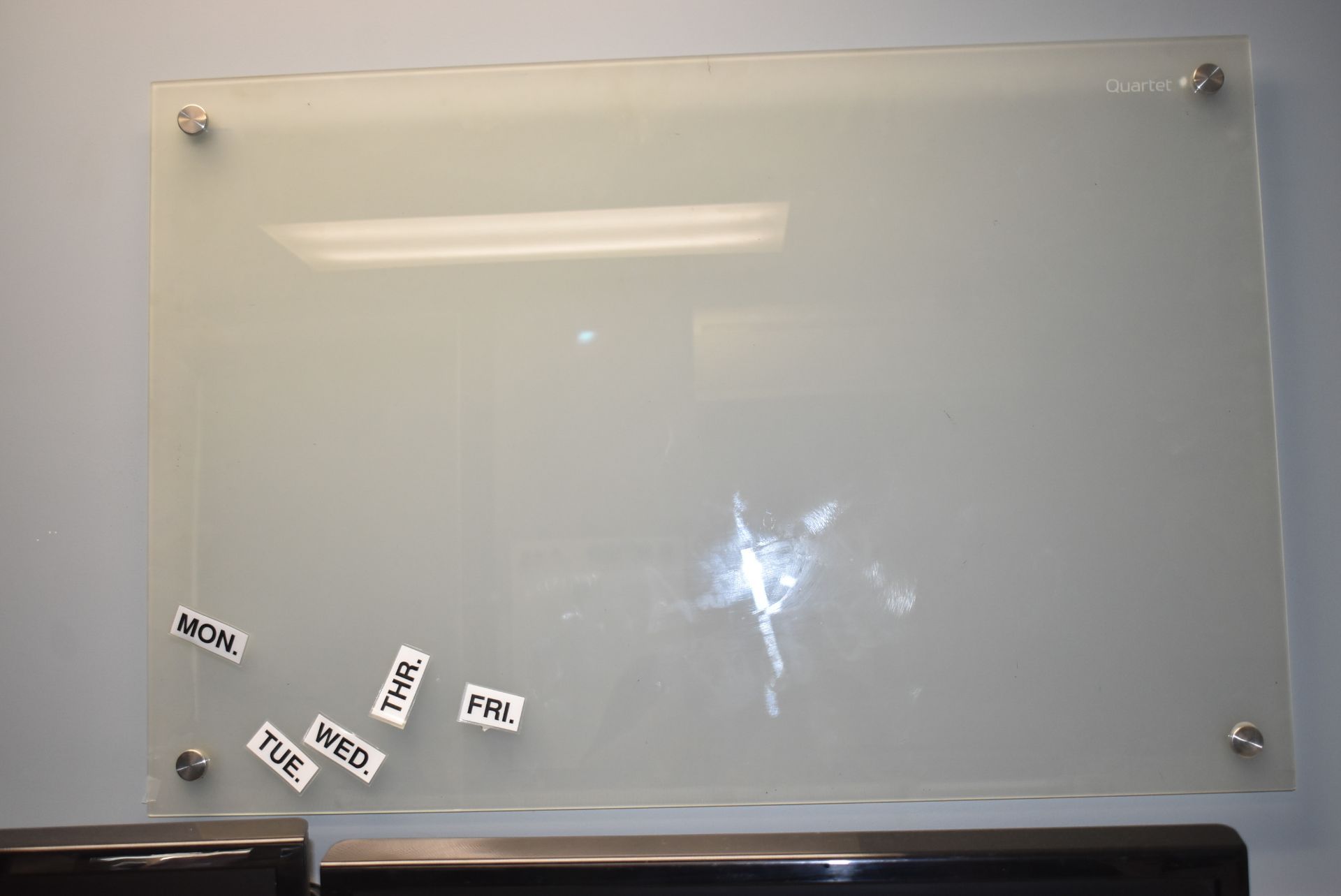LOT/ (2) GLASS MAGNETIC DRY ERASE BOARDS - Image 2 of 2